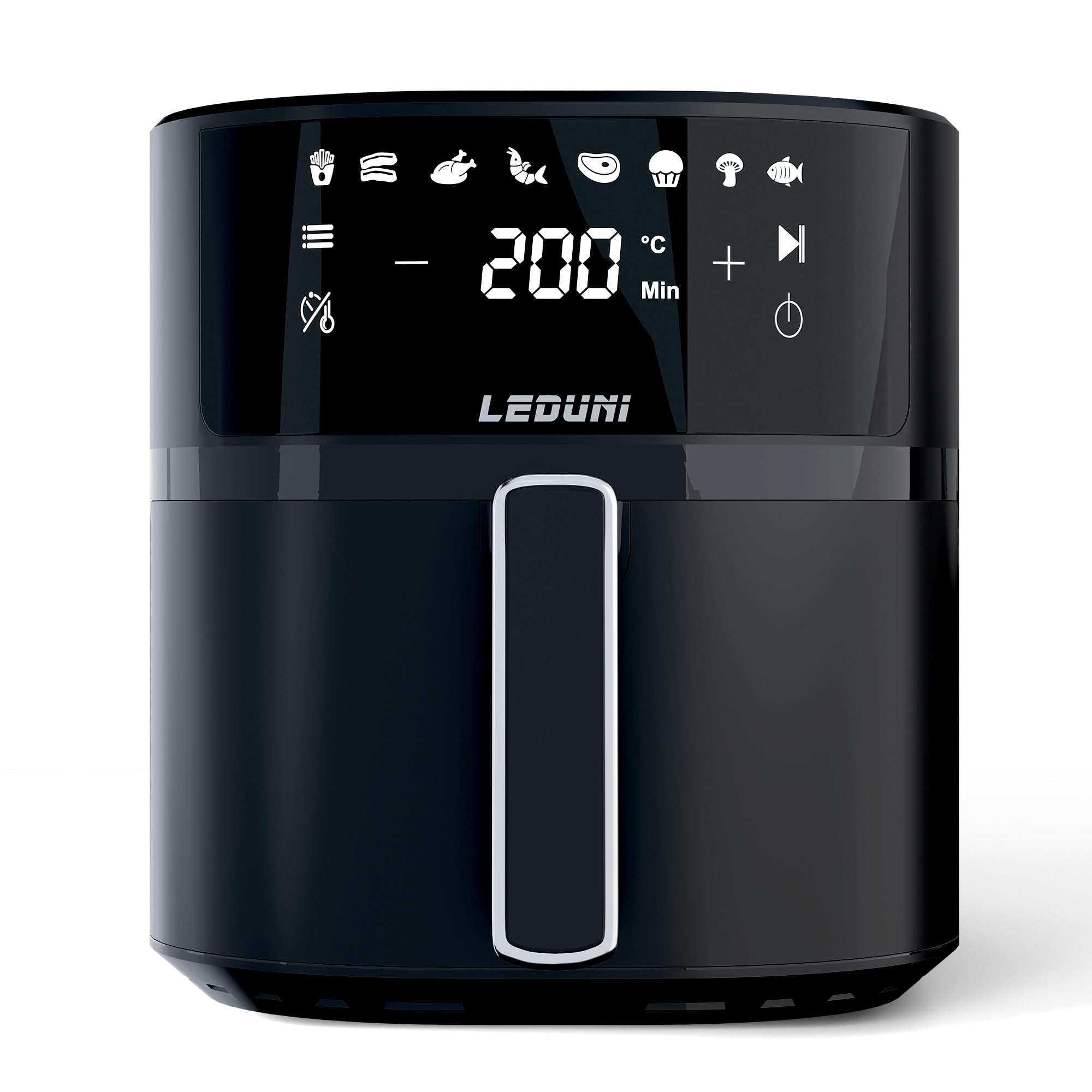 LEDUNI Friggitrice ad Aria Senza Olio 6L 1700W, Nera