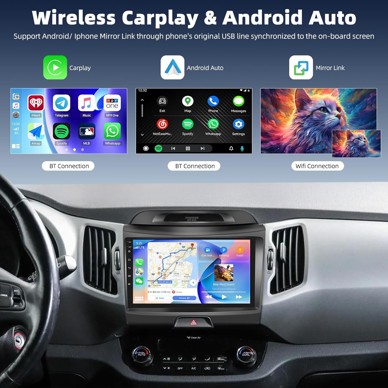 Autoradio Qualcomm 8 Core Android 15 per Kia Sportage - immagine 3