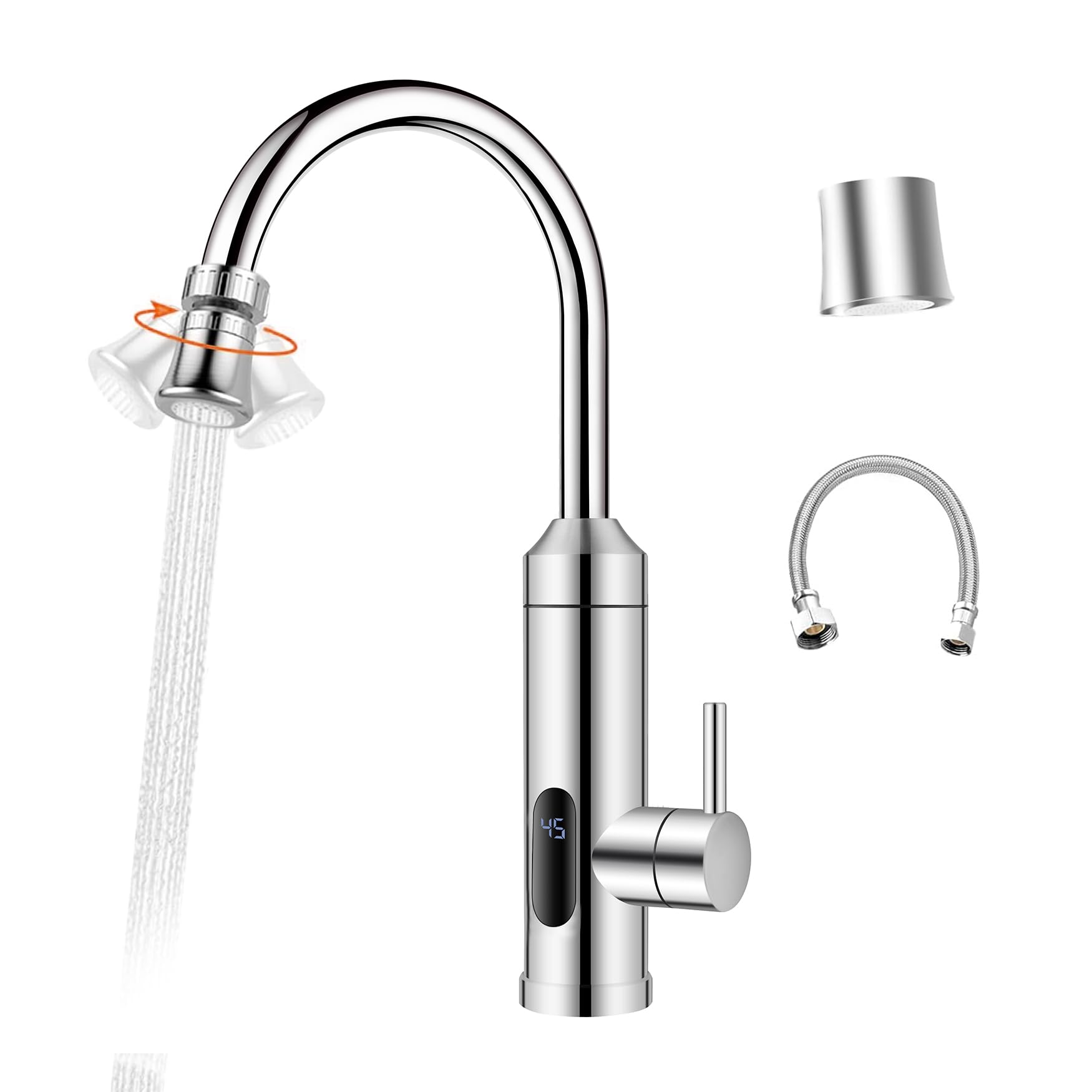 Hogart Rubinetto Elettrico con Scaldabagno Istantaneo 230V