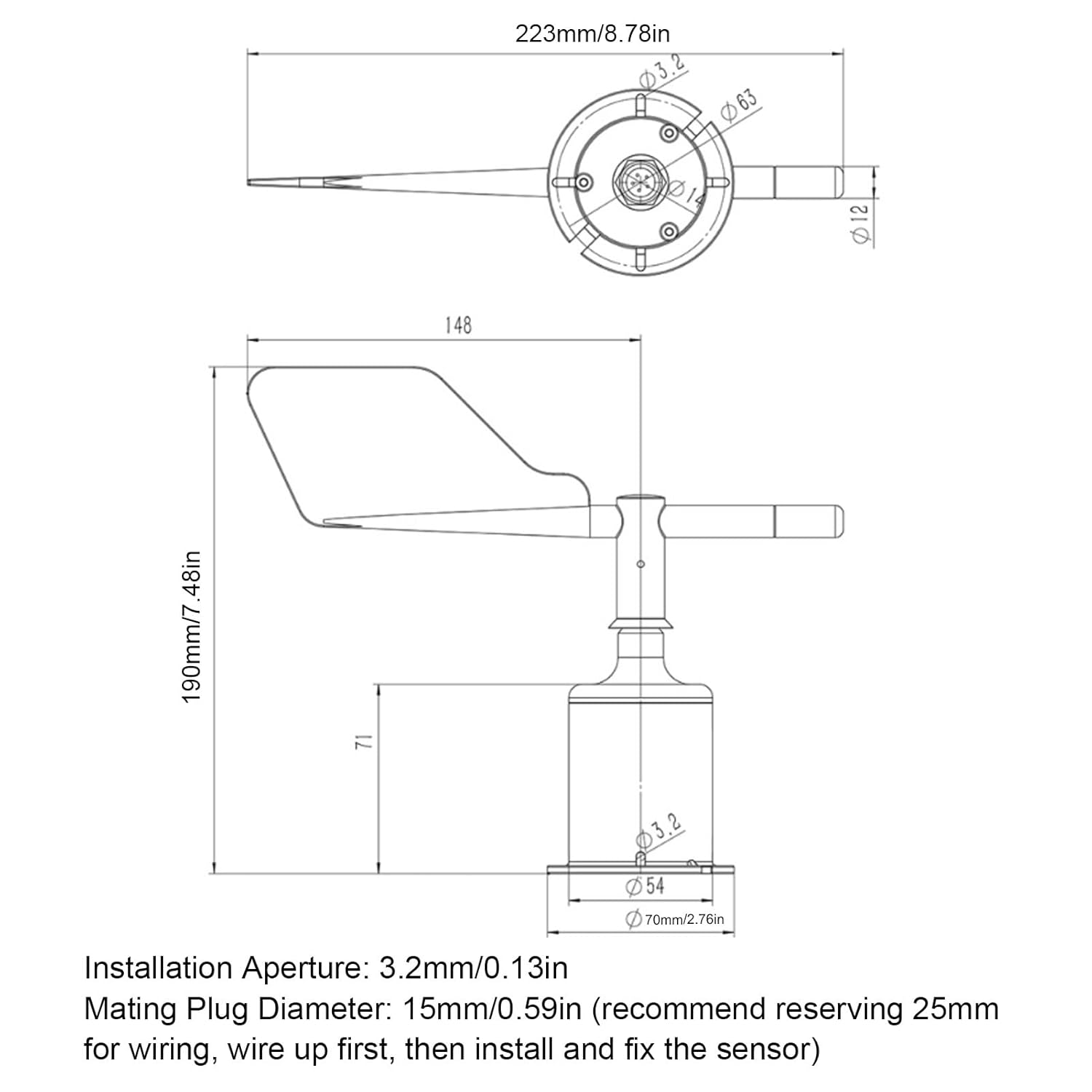 Kuuleyn 360 Degree Wind Direction Sensor DC 5V - immagine 7