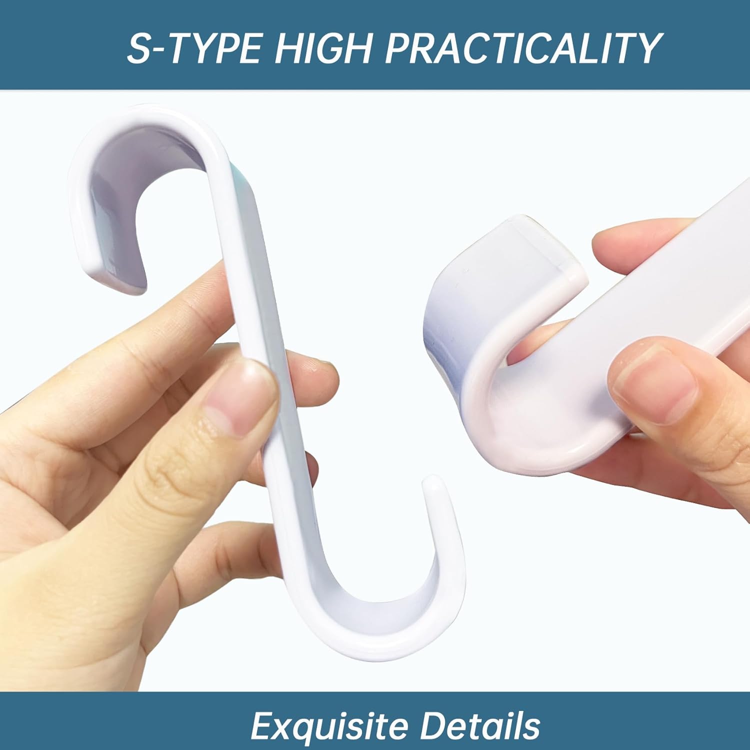 8 Pezzi Ganci Termoarredo in Plastica, Bianco - immagine 3