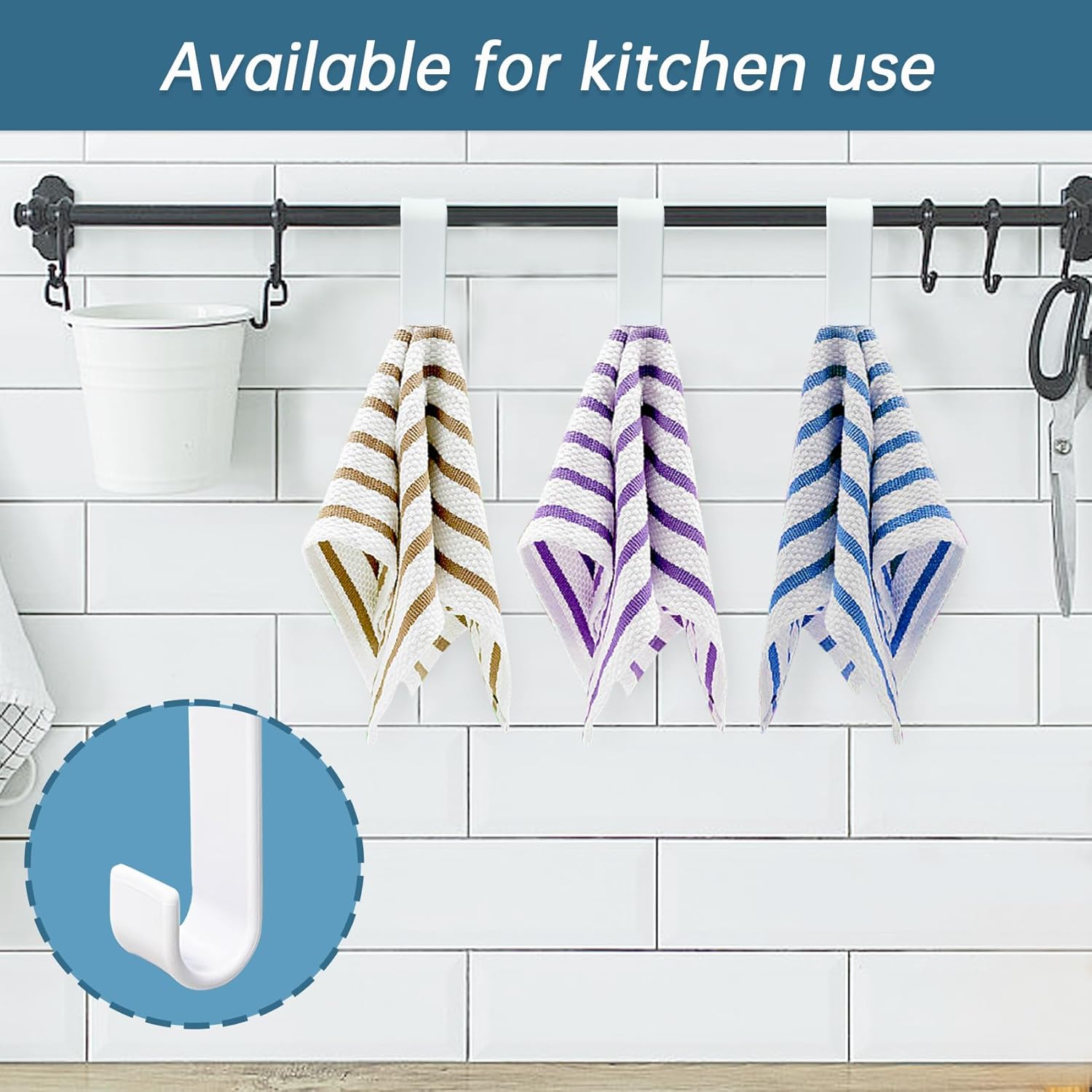 8 Pezzi Ganci Termoarredo in Plastica, Bianco - immagine 6