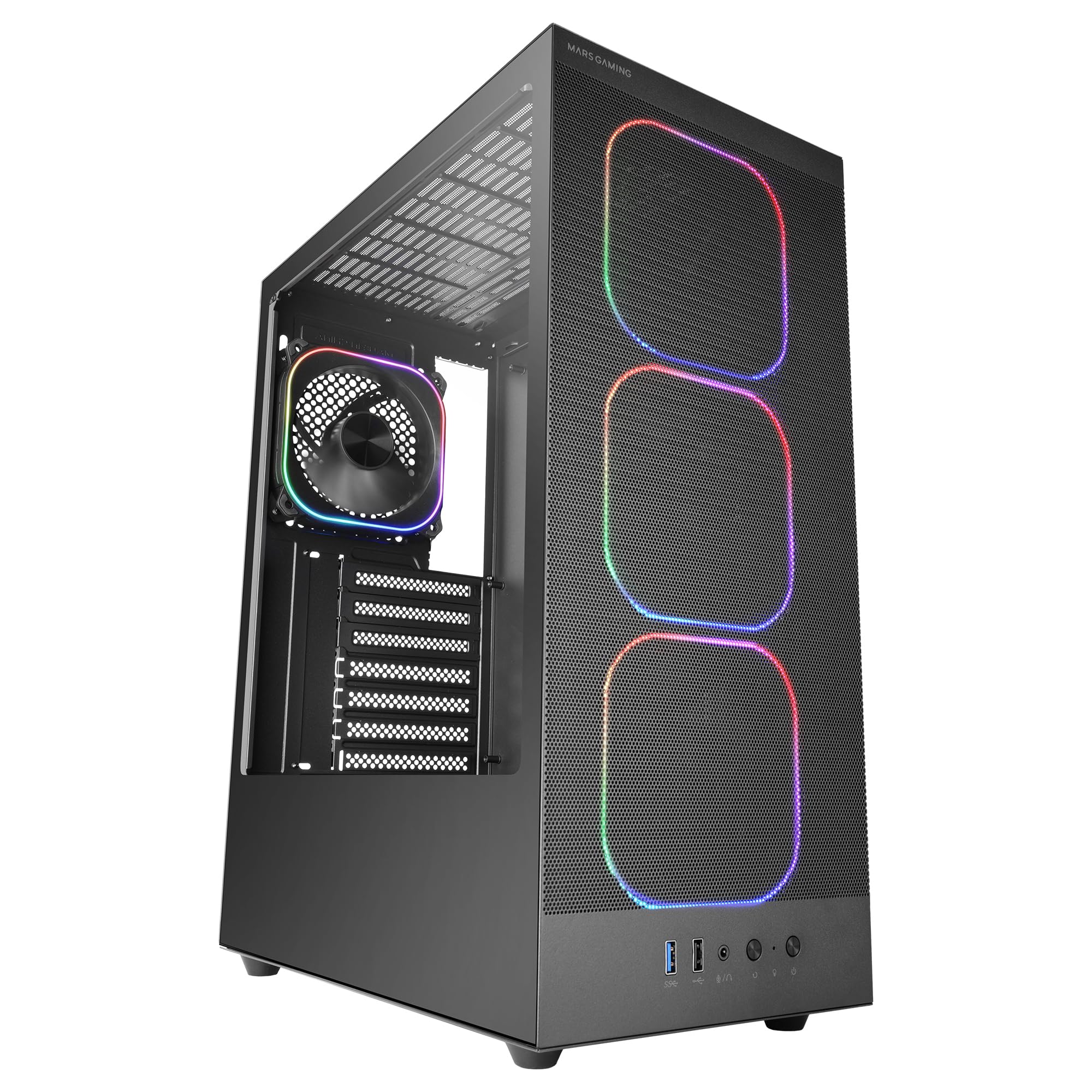Mars Gaming MC-NEBULA Case Gaming ATX, Nero