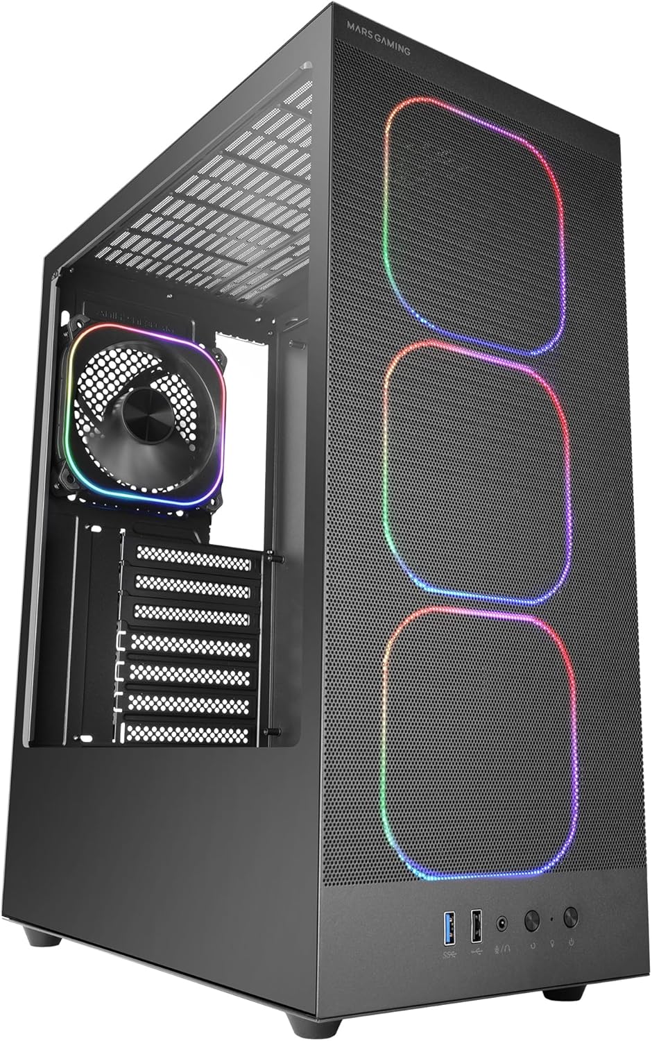 Mars Gaming MC-NEBULA Case Gaming ATX, Nero - immagine 1