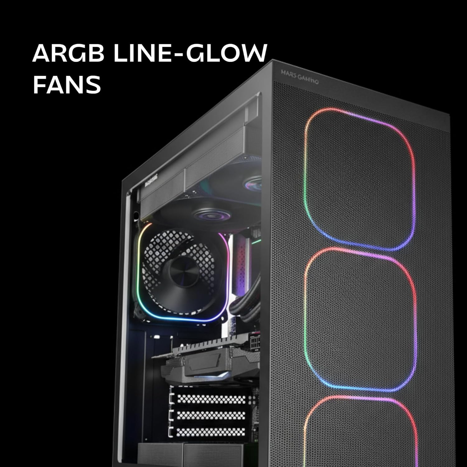 Mars Gaming MC-NEBULA Case Gaming ATX, Nero - immagine 2