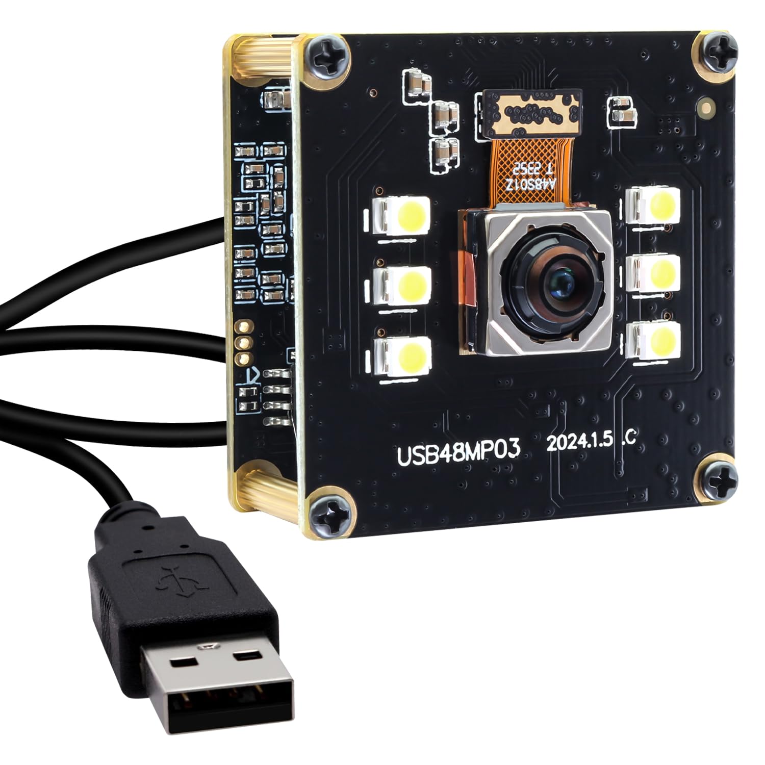 Fotocamera USB 48 MP con Autofocus e 6 LED
