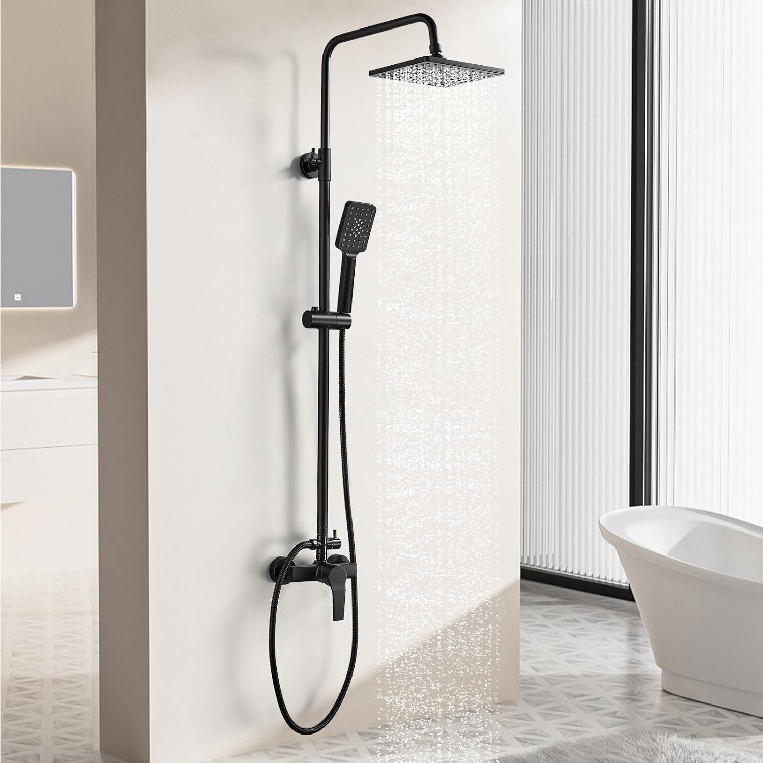 Coleniny Colonna Doccia con Miscelatore Nero - immagine 1