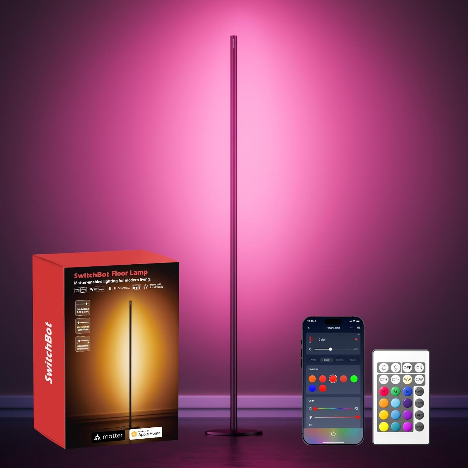 SwitchBot Matter Lampada da Terra LED RGBCCT - immagine 1