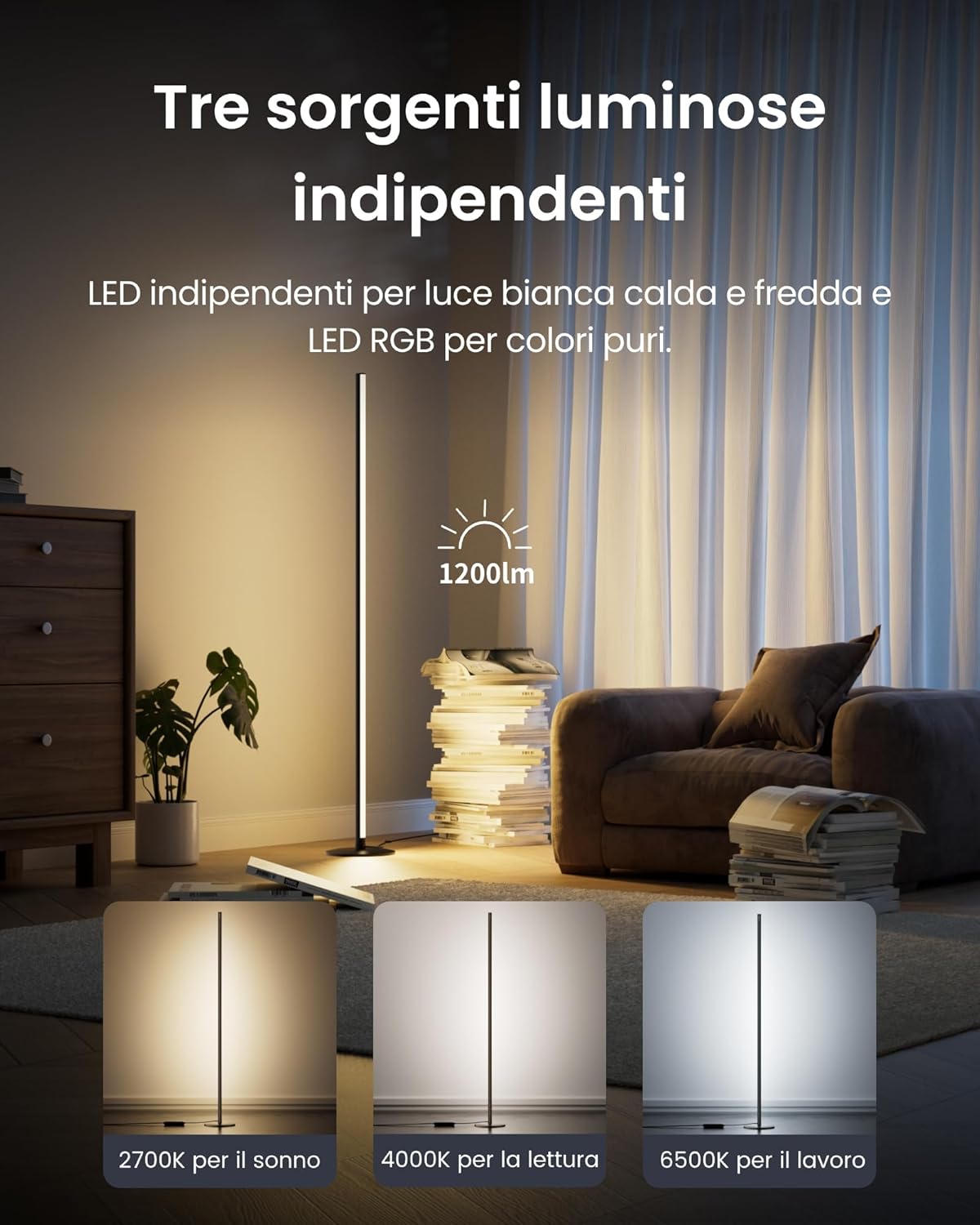 SwitchBot Matter Lampada da Terra LED RGBCCT - immagine 4