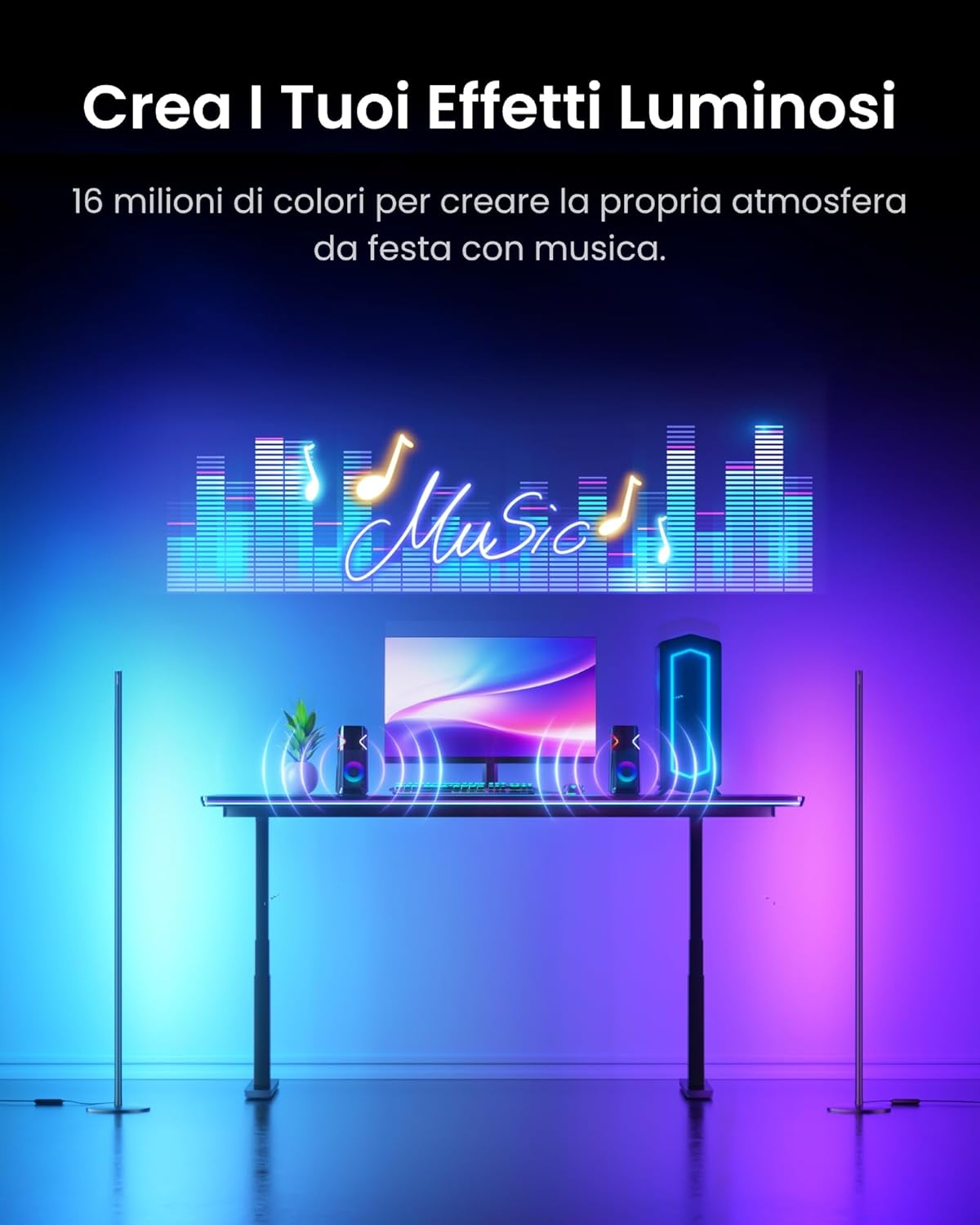 SwitchBot Matter Lampada da Terra LED RGBCCT - immagine 5