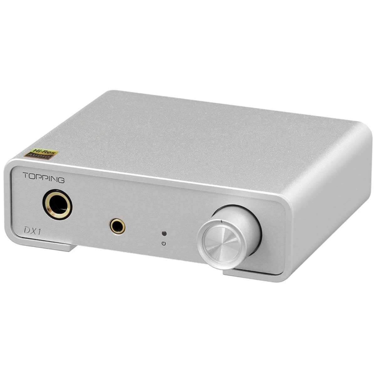 Topping DX1 DAC/Amp per cuffie di formato compatto, colore: Argento