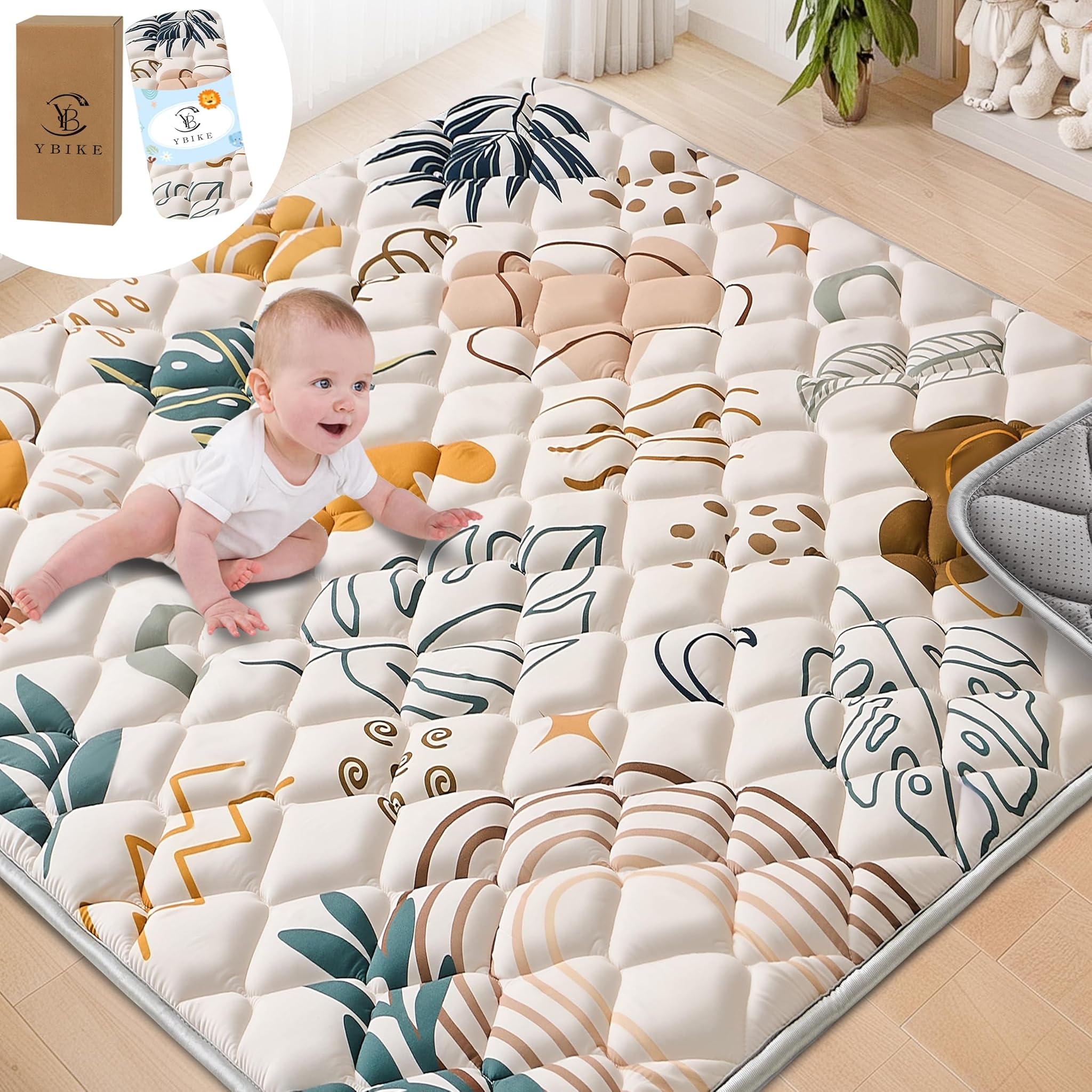 Ybike Tappetino Gioco Pavimento Pieghevole 127x127cm