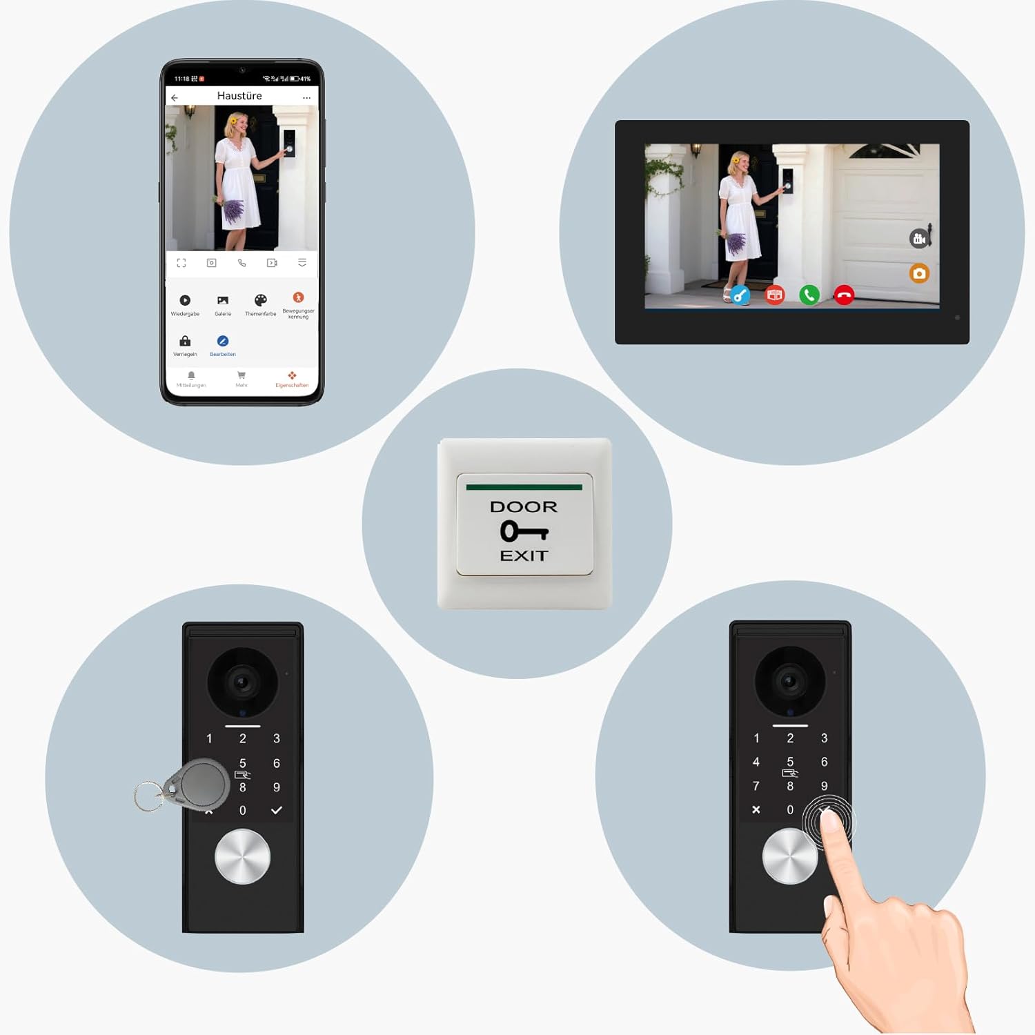 Videocitofono 2 Fili Full HD con Schermo Touch 7" - immagine 5