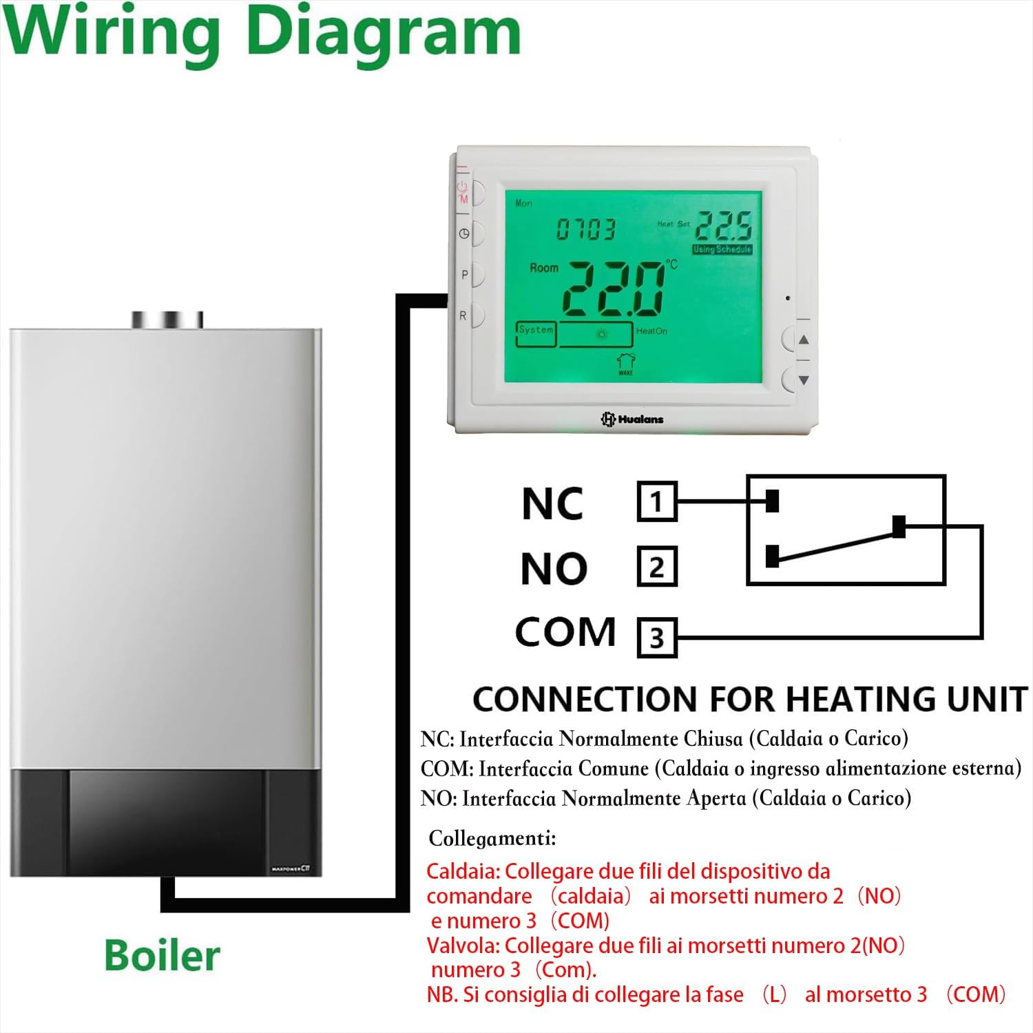 Termostato Digitale Programmabile a Batteria da Parete - immagine 5