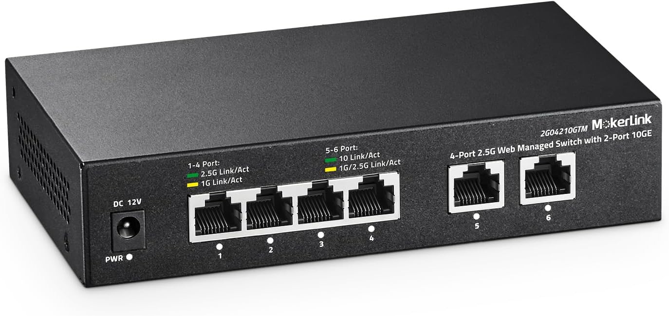 Mokerlink Switch Gestito Easy Web 10G 4x2.5G - immagine 1