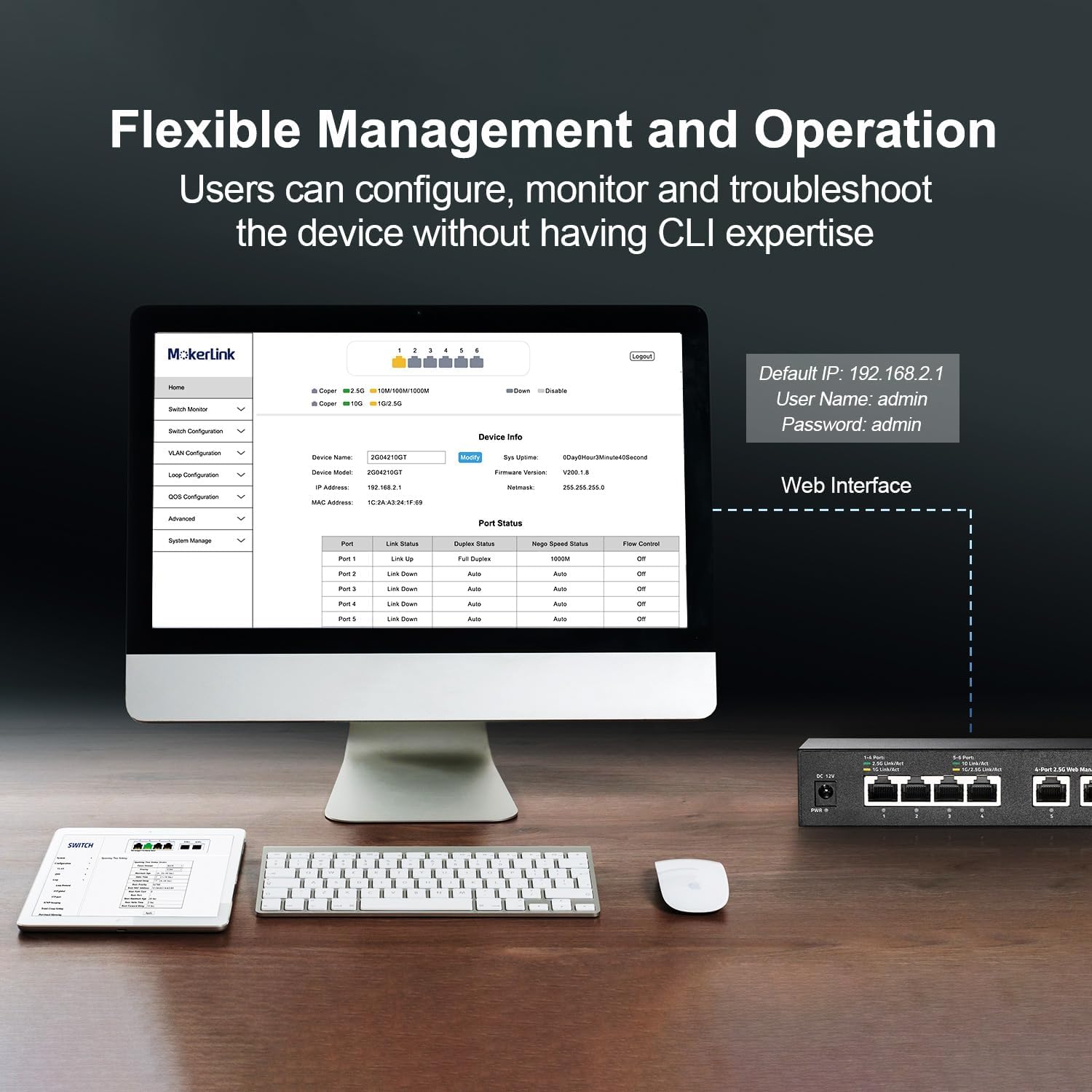 Mokerlink Switch Gestito Easy Web 10G 4x2.5G - immagine 7