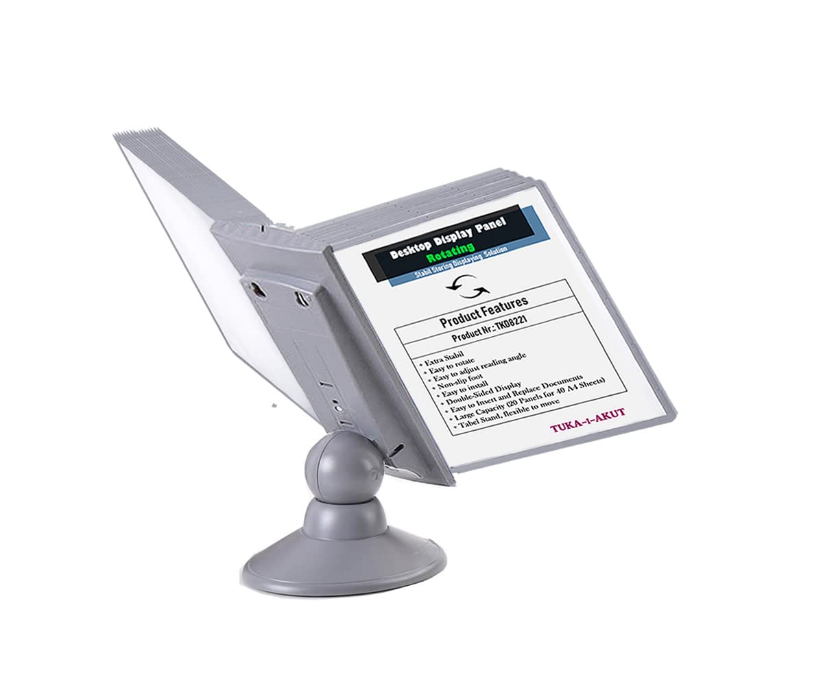 Tuka-i-akut Leggio da Tavolo 20 Pannelli A4, Grigio