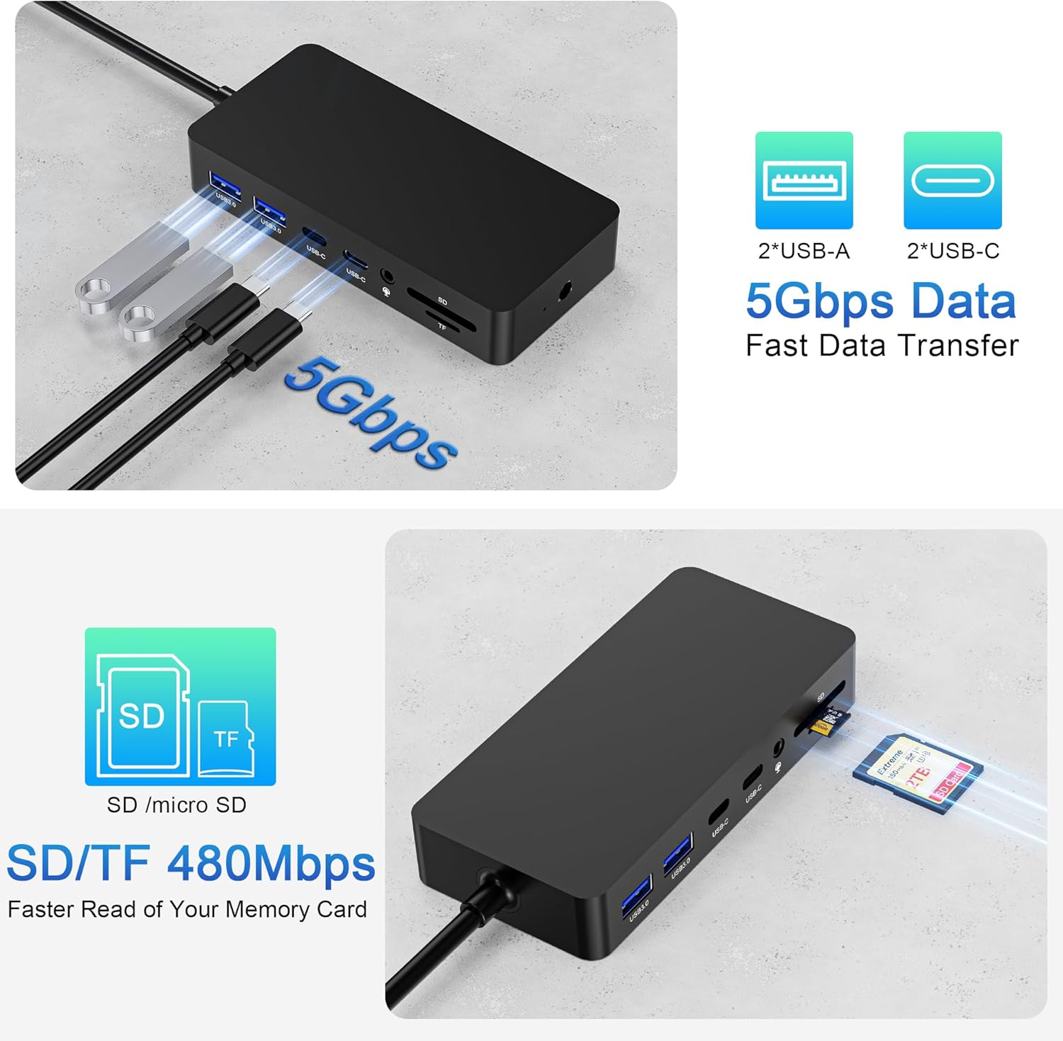 Microsoft Surface Dock - Docking Station 12-in-1 Triple Display - immagine 6
