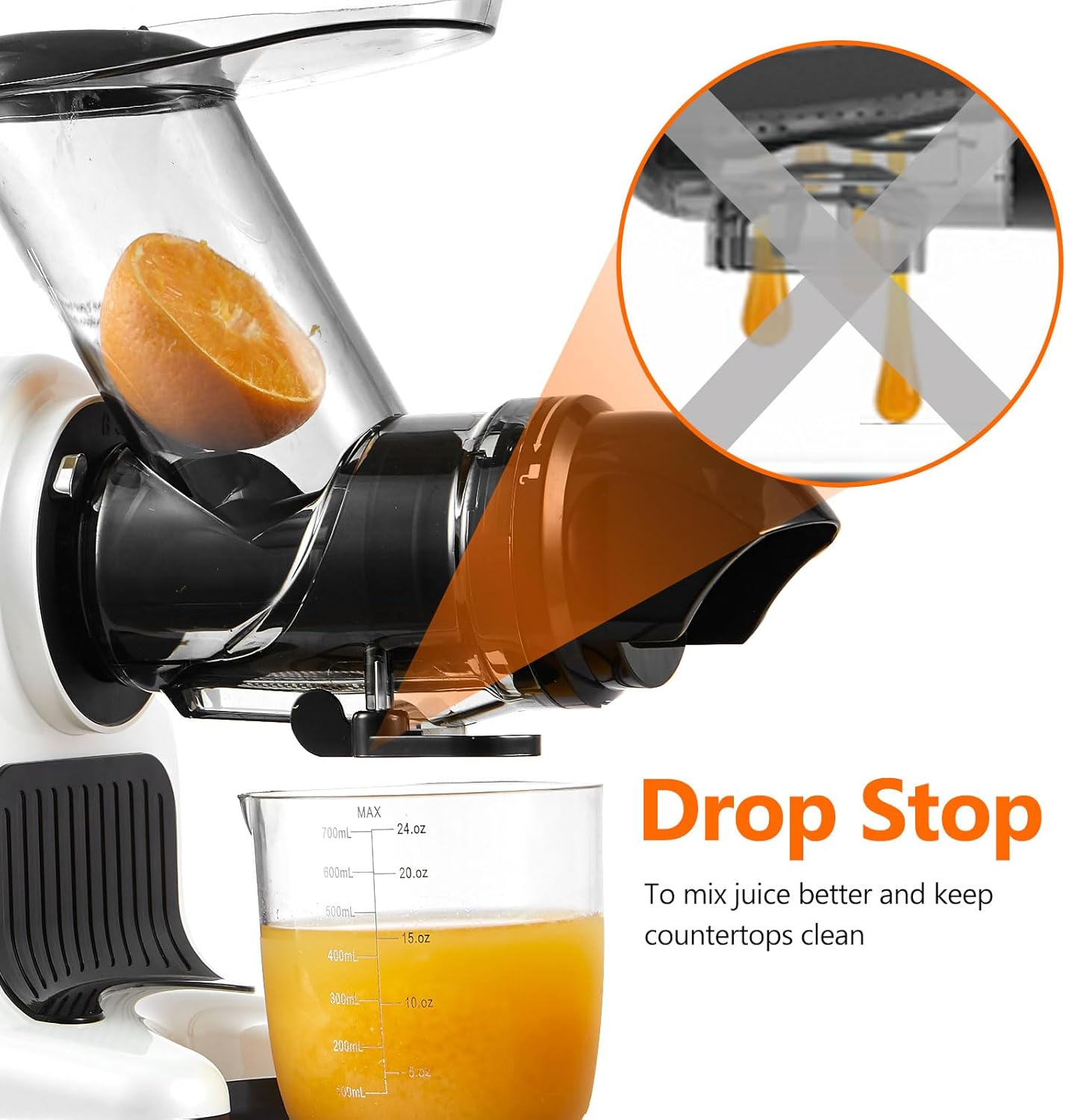 Amzchef Estrattore Frutta e Verdura, Blanco - immagine 4