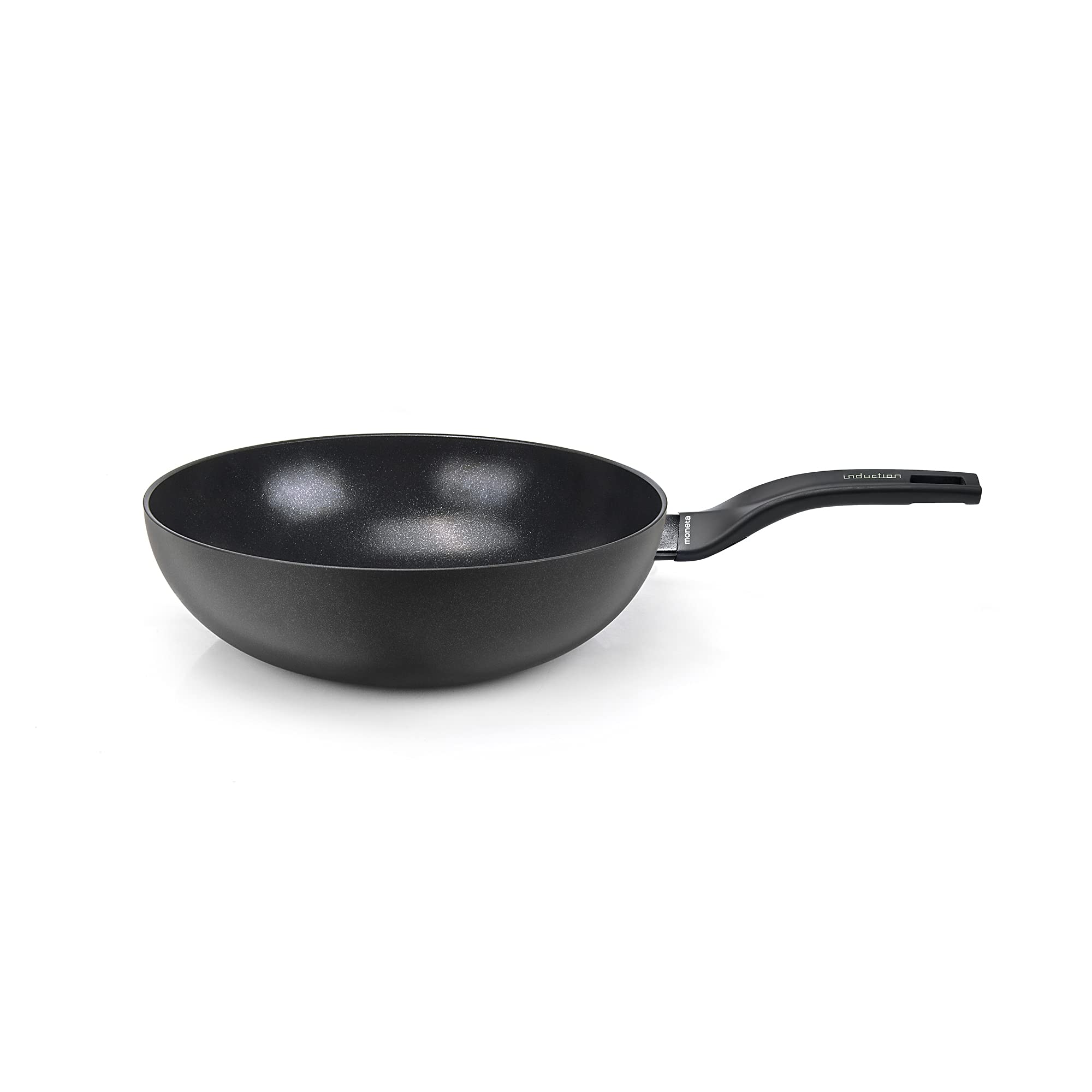 Moneta Nova Wok, Alluminio, Nero, 30 cm