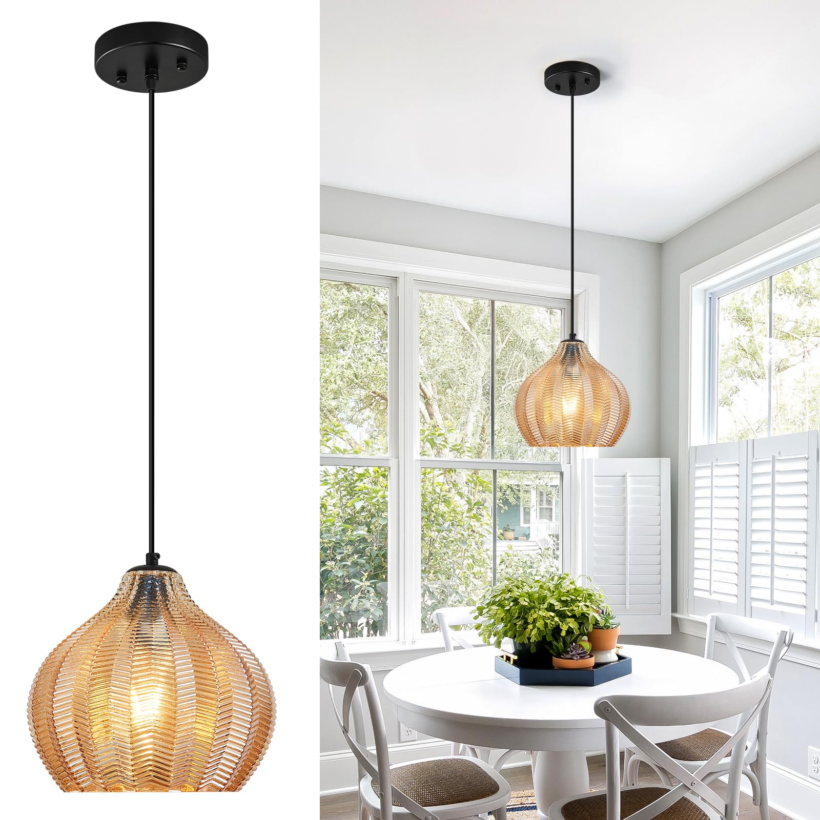 Sfera Lampada Sospesa 26,5cm Stile Rustico