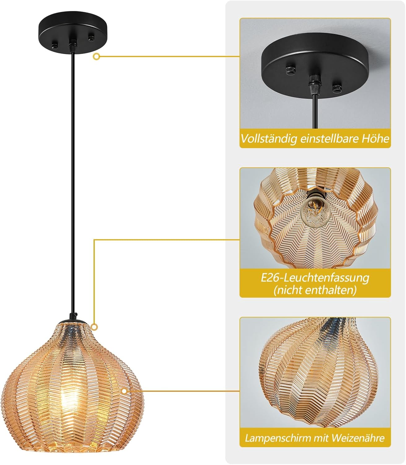 Sfera Lampada Sospesa 26,5cm Stile Rustico - immagine 8