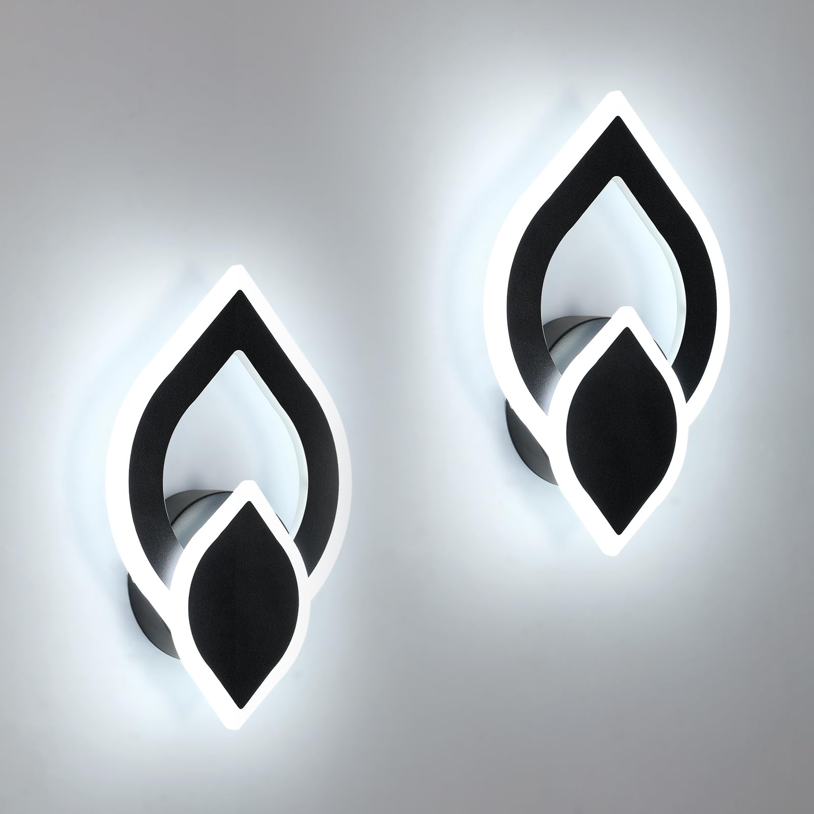 Applique da Parete Interno LED 16W 1800LM, 2 Pezzi