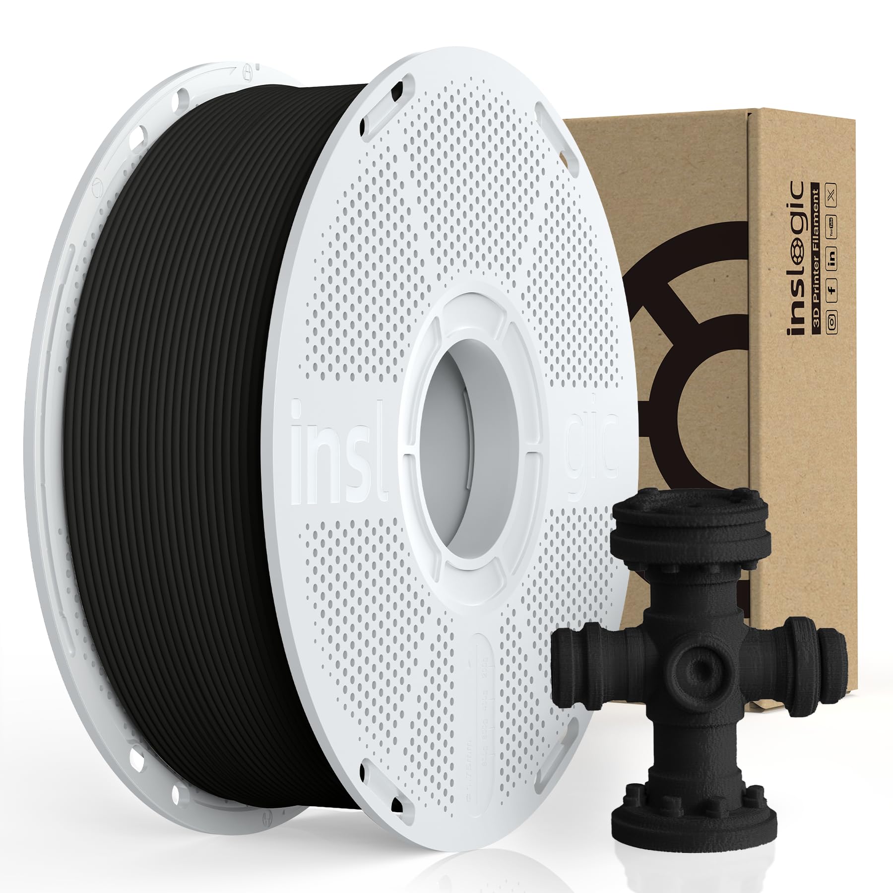 Inslogic Filamento Nylon Pre-Asciugato 1.75mm per Stampante 3D