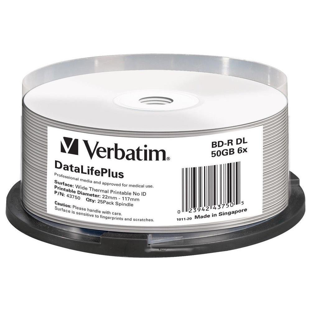 Verbatim BD-R 50GB 6x (25) bianco 43750 breit ampia termo stampabile senza ID