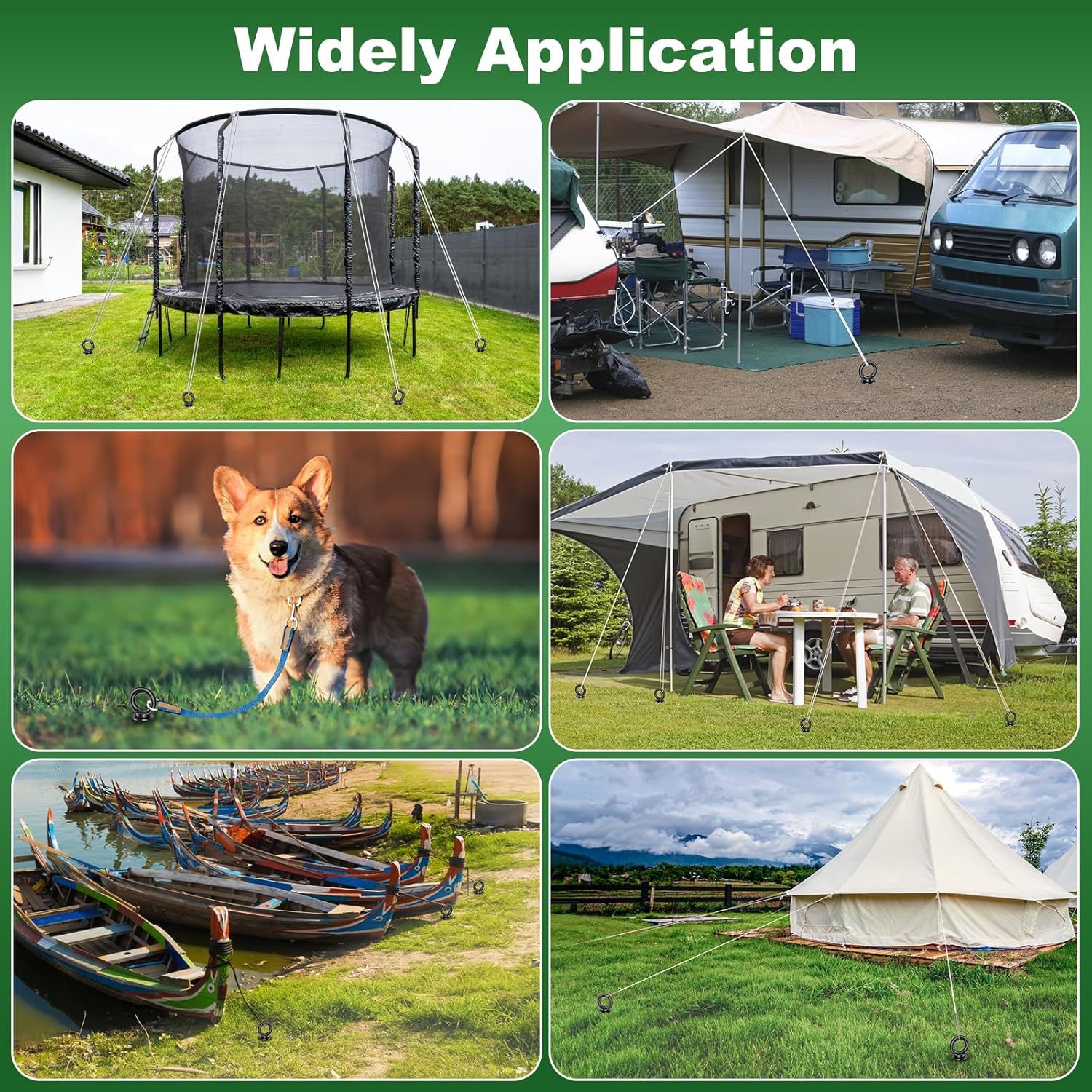 Ancoraggi 45,7 cm 4 Picchetti Resistenti Saldati - immagine 5