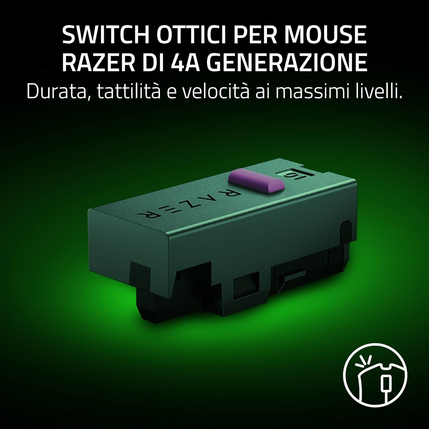 Razer DeathAdder V4 Pro - Mouse Wireless Ergonomico 56g, Nero - immagine 7