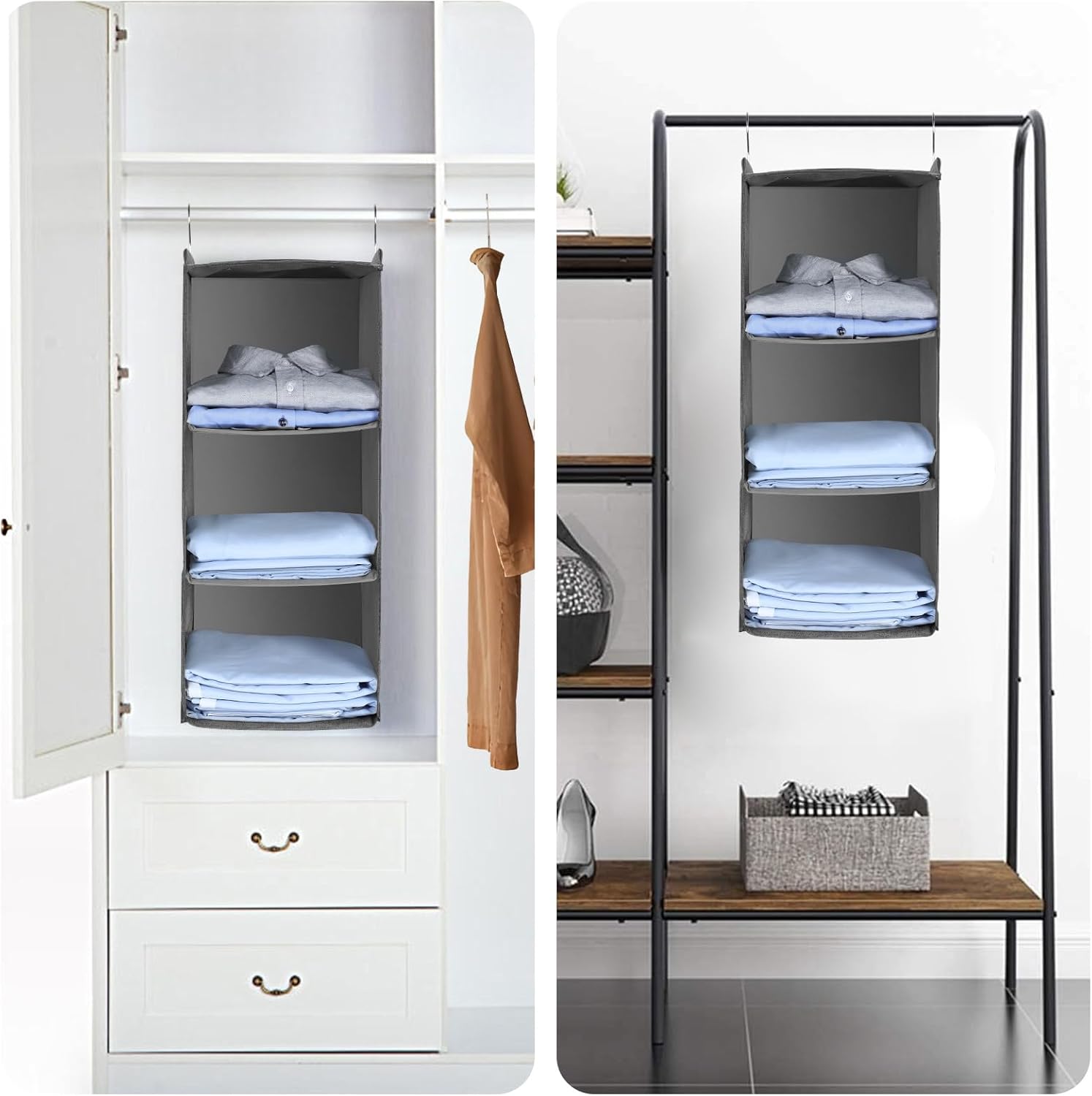 Aiqinu Organizer da Appendere 3 Scomparti - immagine 7