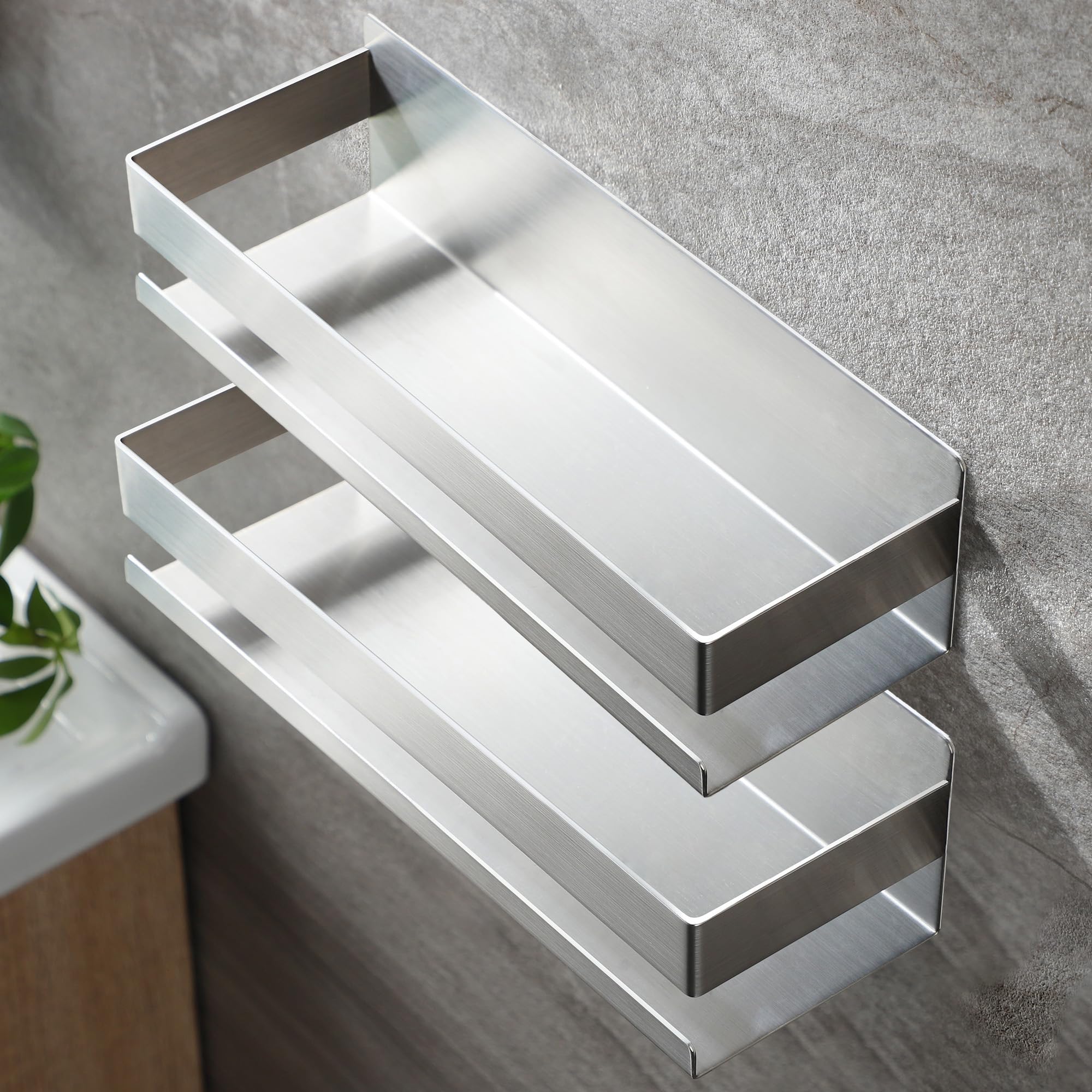 Zunto 2 Pezzi Mensola Doccia Adesiva Senza Foratura