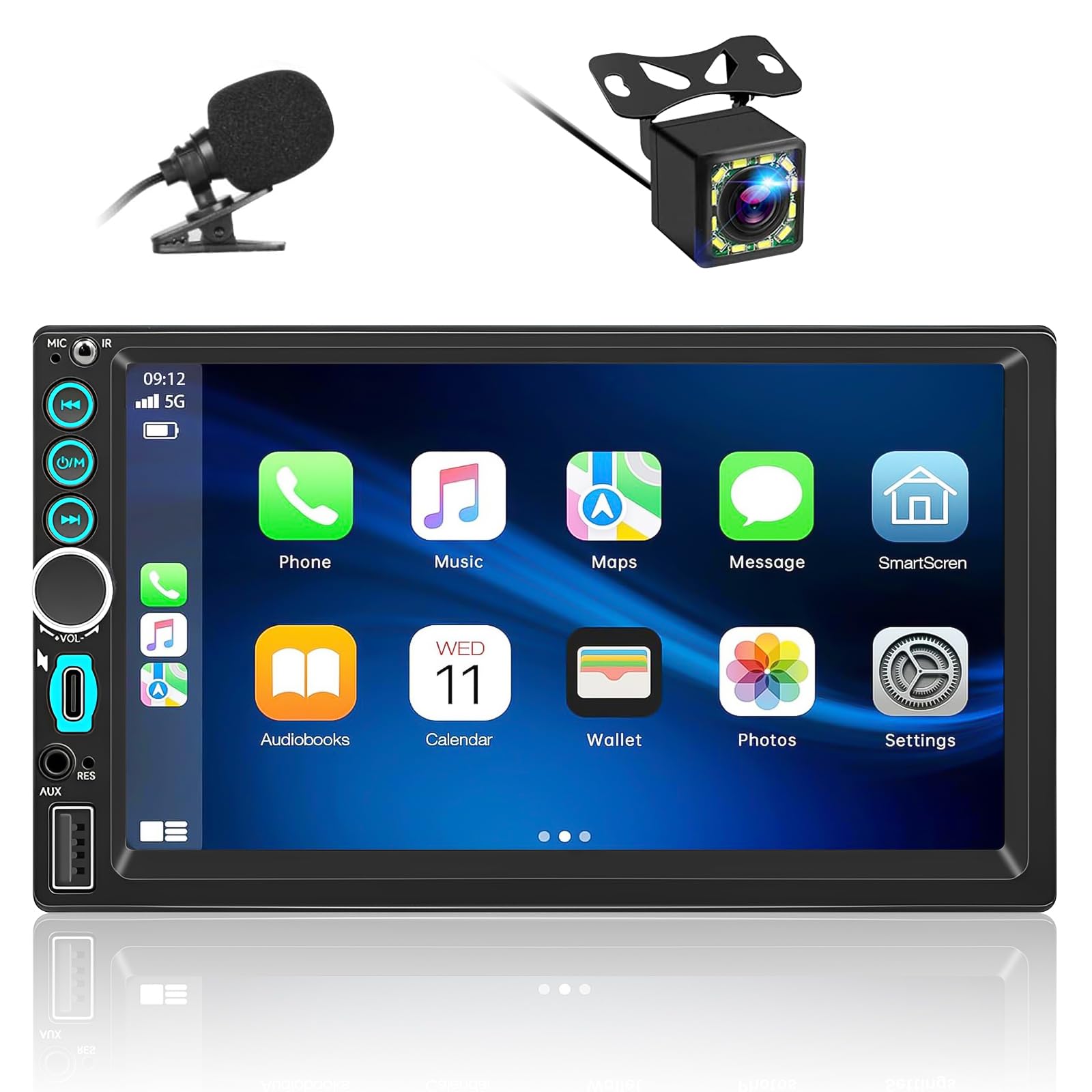 Autoradio 2 DIN 7 Pollici Touchscreen con Bluetooth