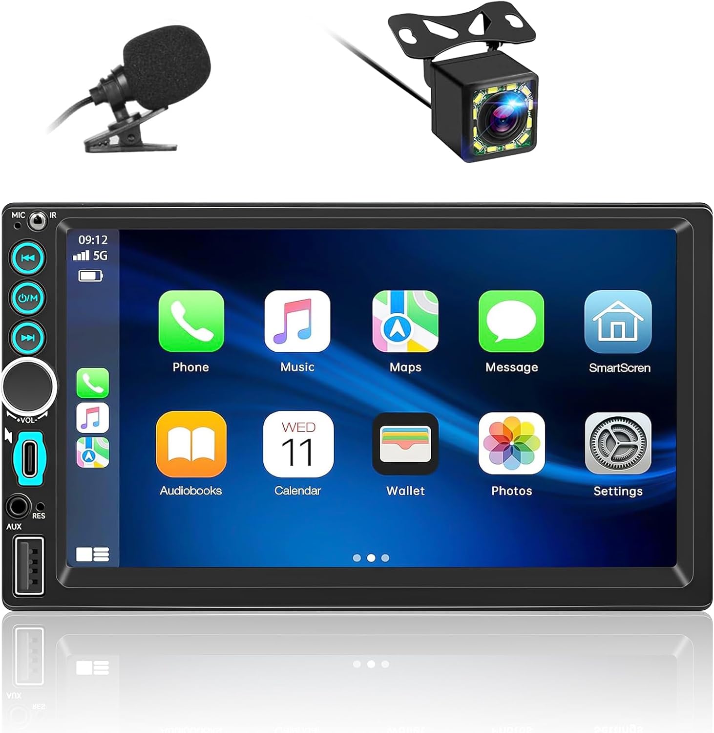 Autoradio 2 DIN 7 Pollici Touchscreen con Bluetooth - immagine 1