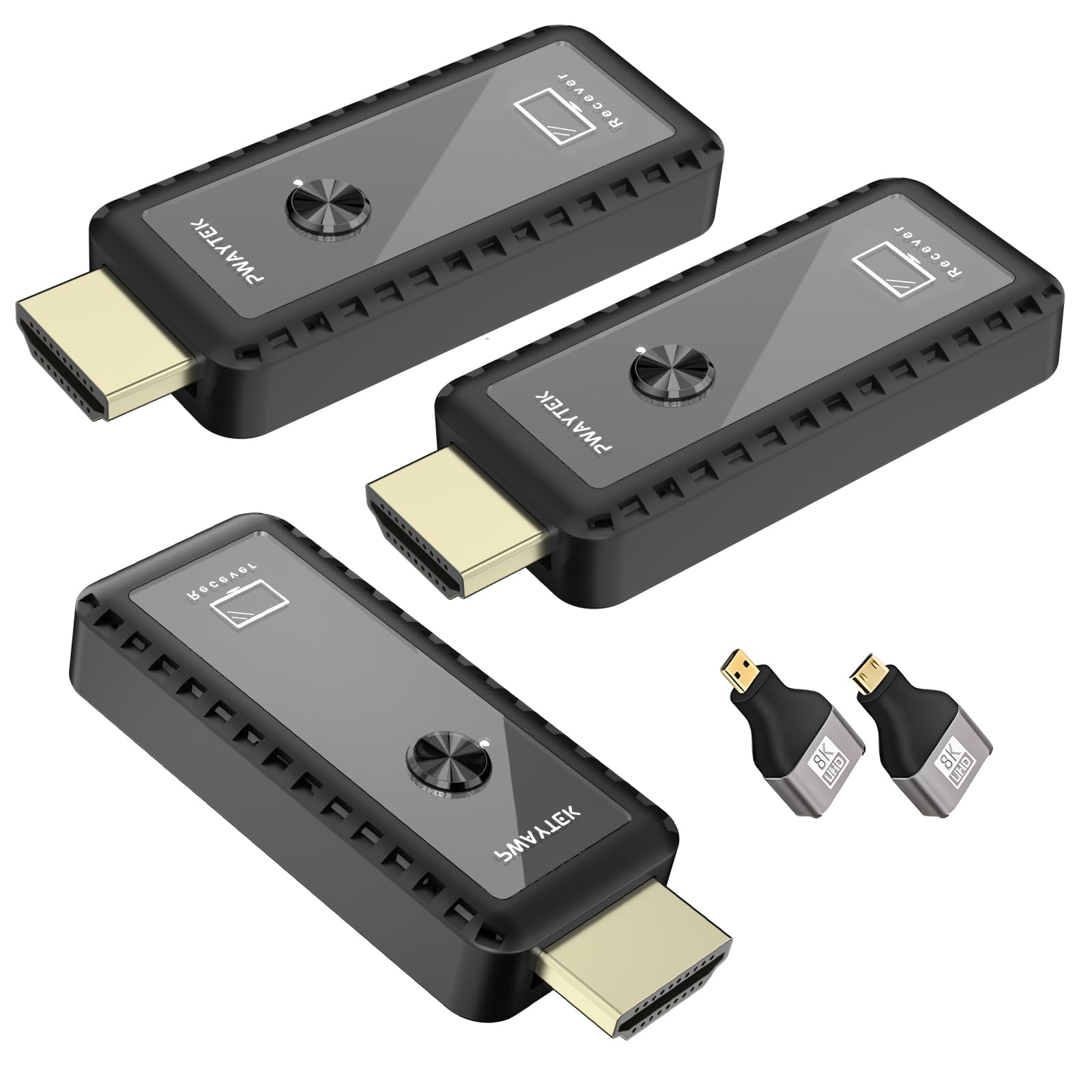 Pwaytek Trasmettitore HDMI Wireless con 2 Ricevitori