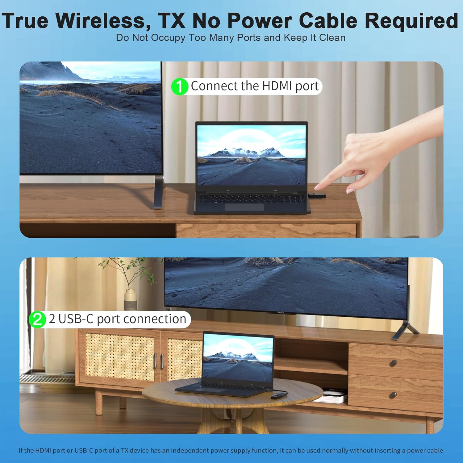 Pwaytek Trasmettitore HDMI Wireless con 2 Ricevitori - immagine 7