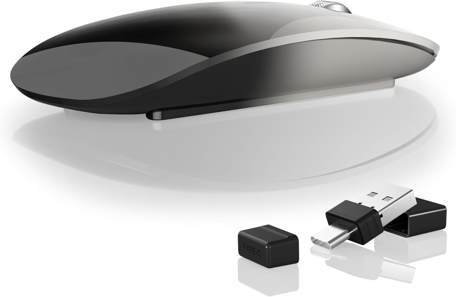 Uiosmuph G11 Mouse Wireless Ricaricabile, Grigio e Nero - immagine 1