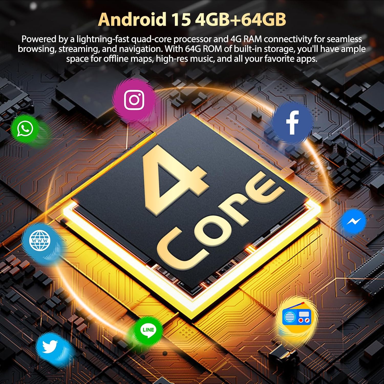 Motorsi Autoradio Android 15.0 per VW/Seat/Skoda - immagine 3