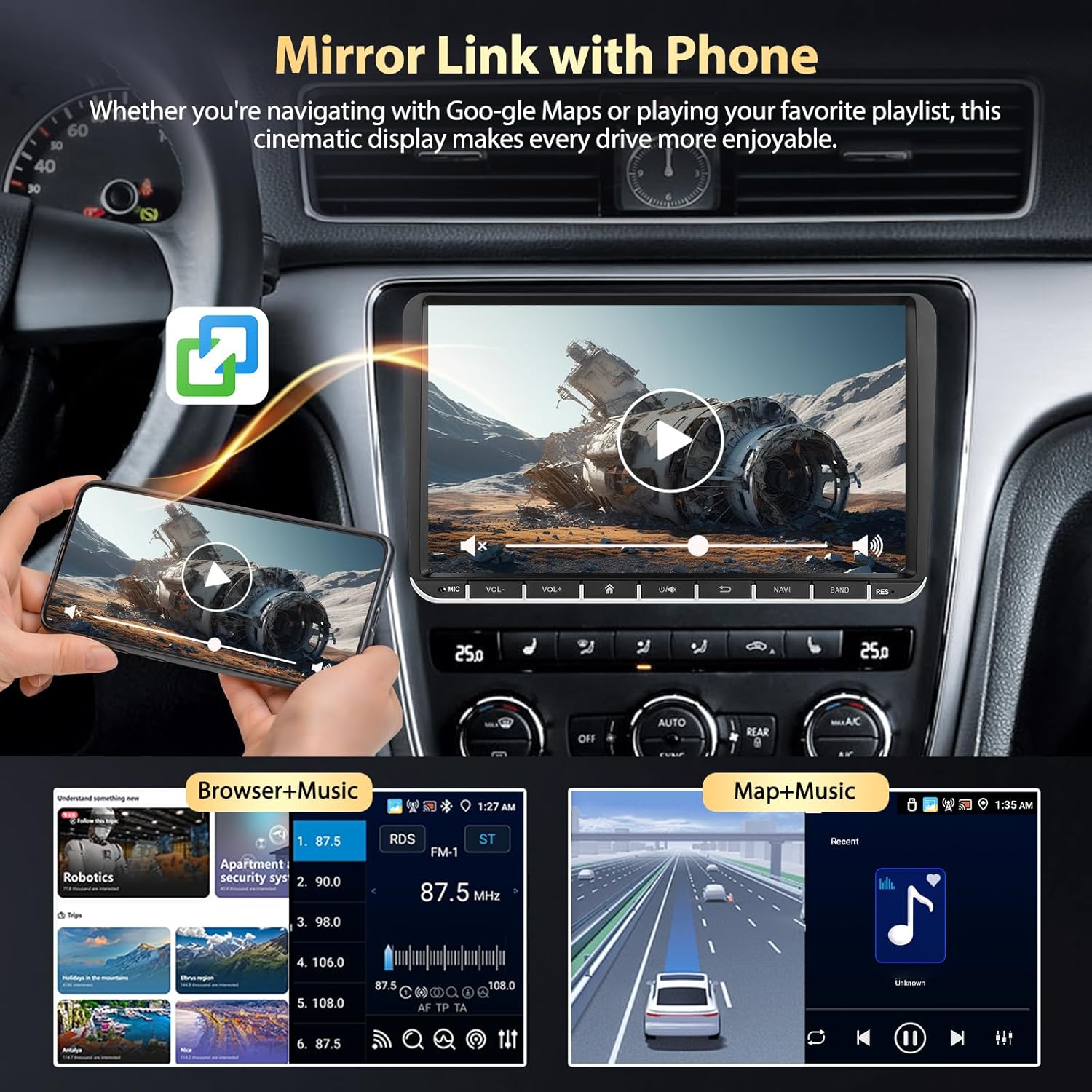 Motorsi Autoradio Android 15.0 per VW/Seat/Skoda - immagine 5