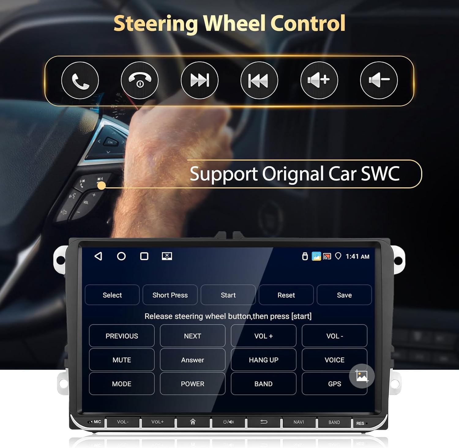 Motorsi Autoradio Android 15.0 per VW/Seat/Skoda - immagine 6