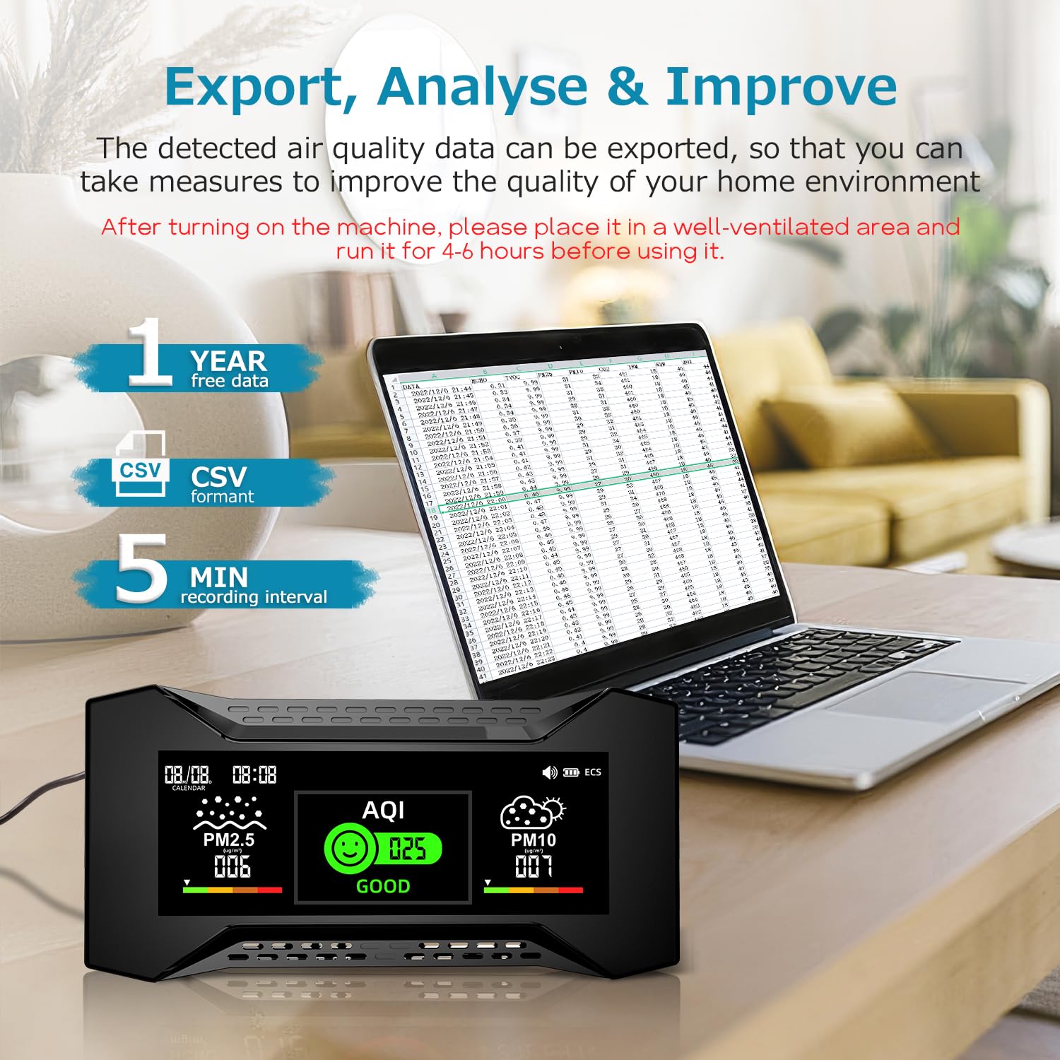 Carefor Monitor Qualità Aria Interna 10-in-1 - immagine 3