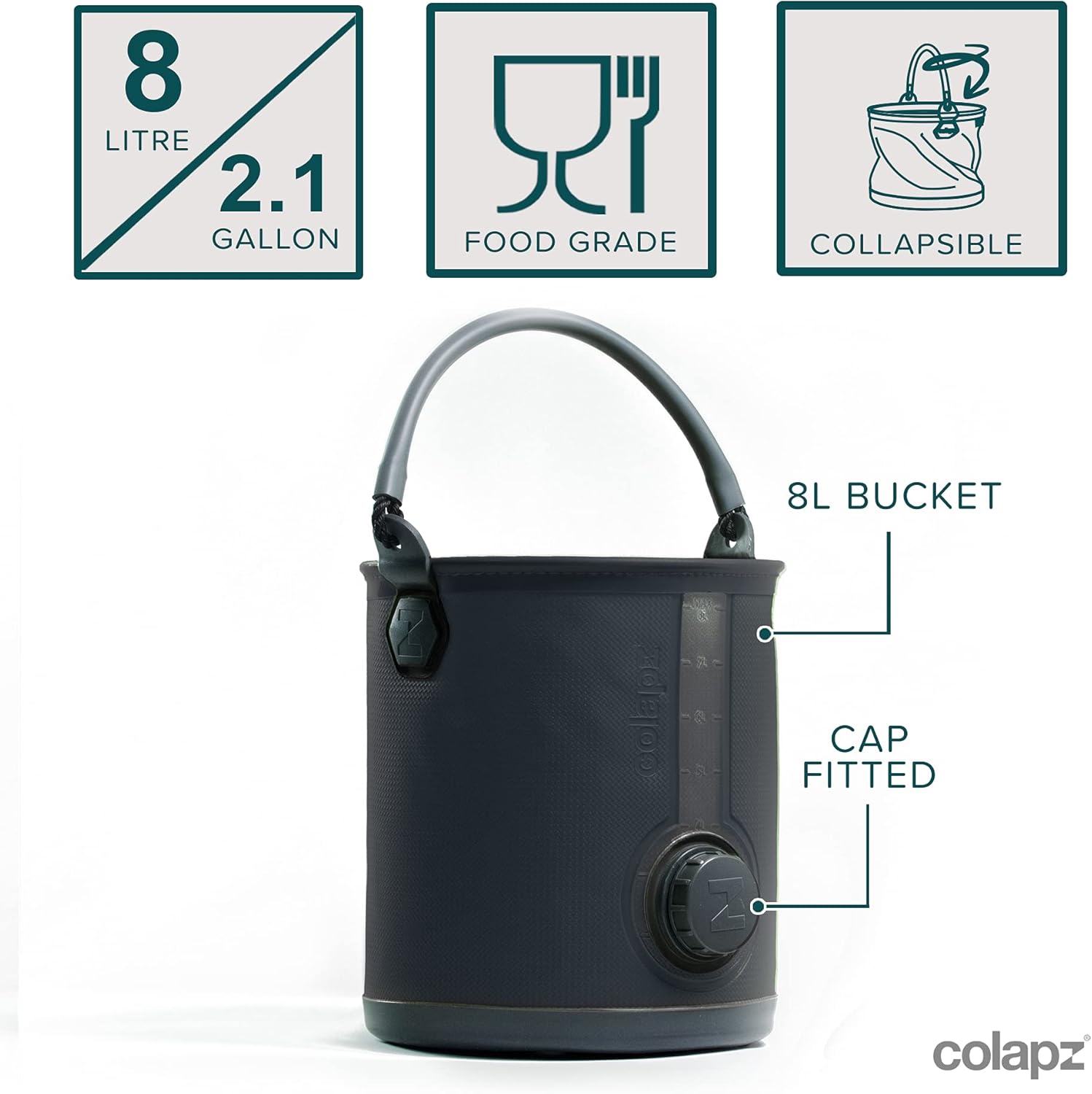 Colapz Serbatoio Acqua Campeggio 2 in 1 da 8 Litri - immagine 2