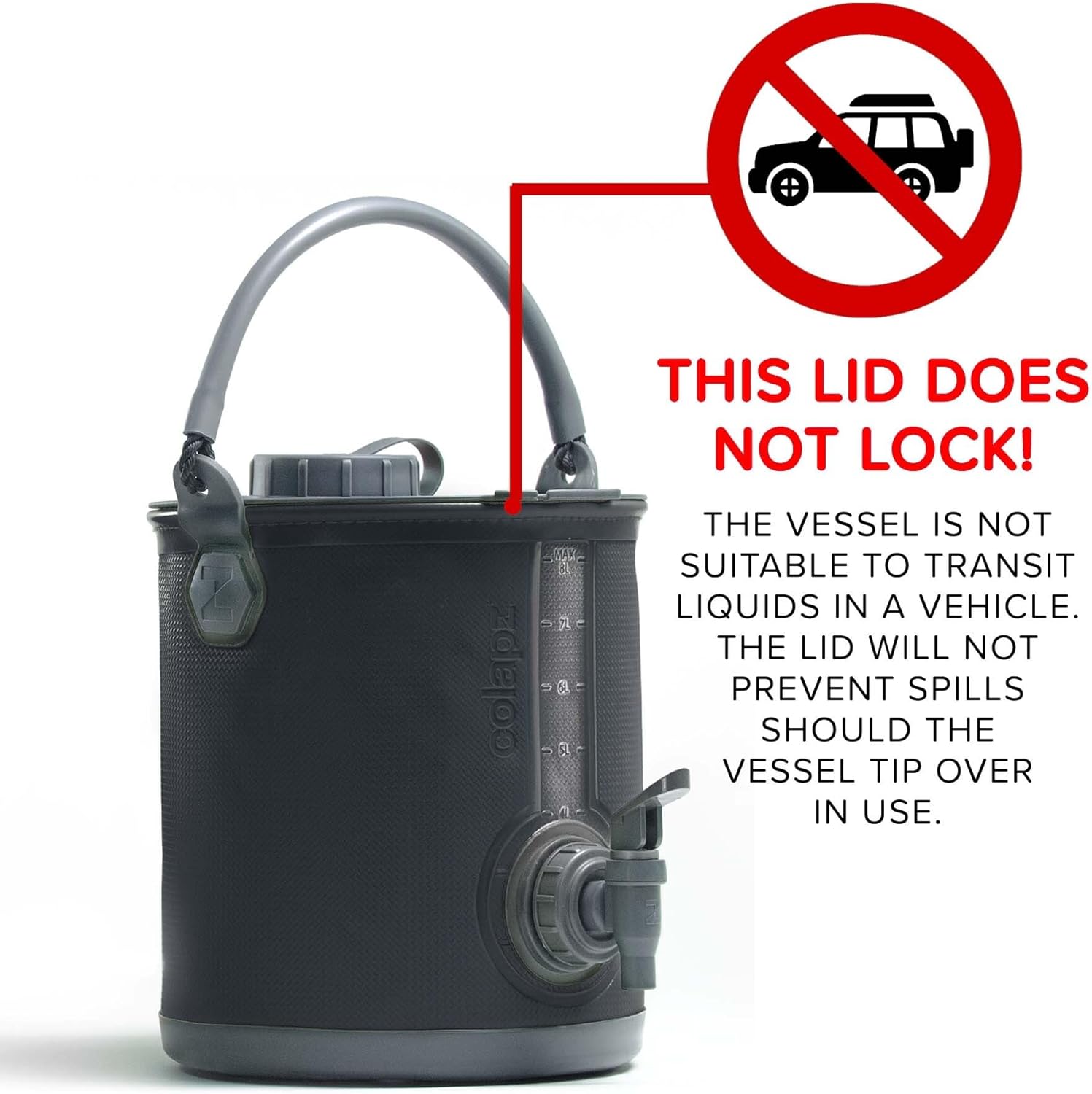 Colapz Serbatoio Acqua Campeggio 2 in 1 da 8 Litri - immagine 3