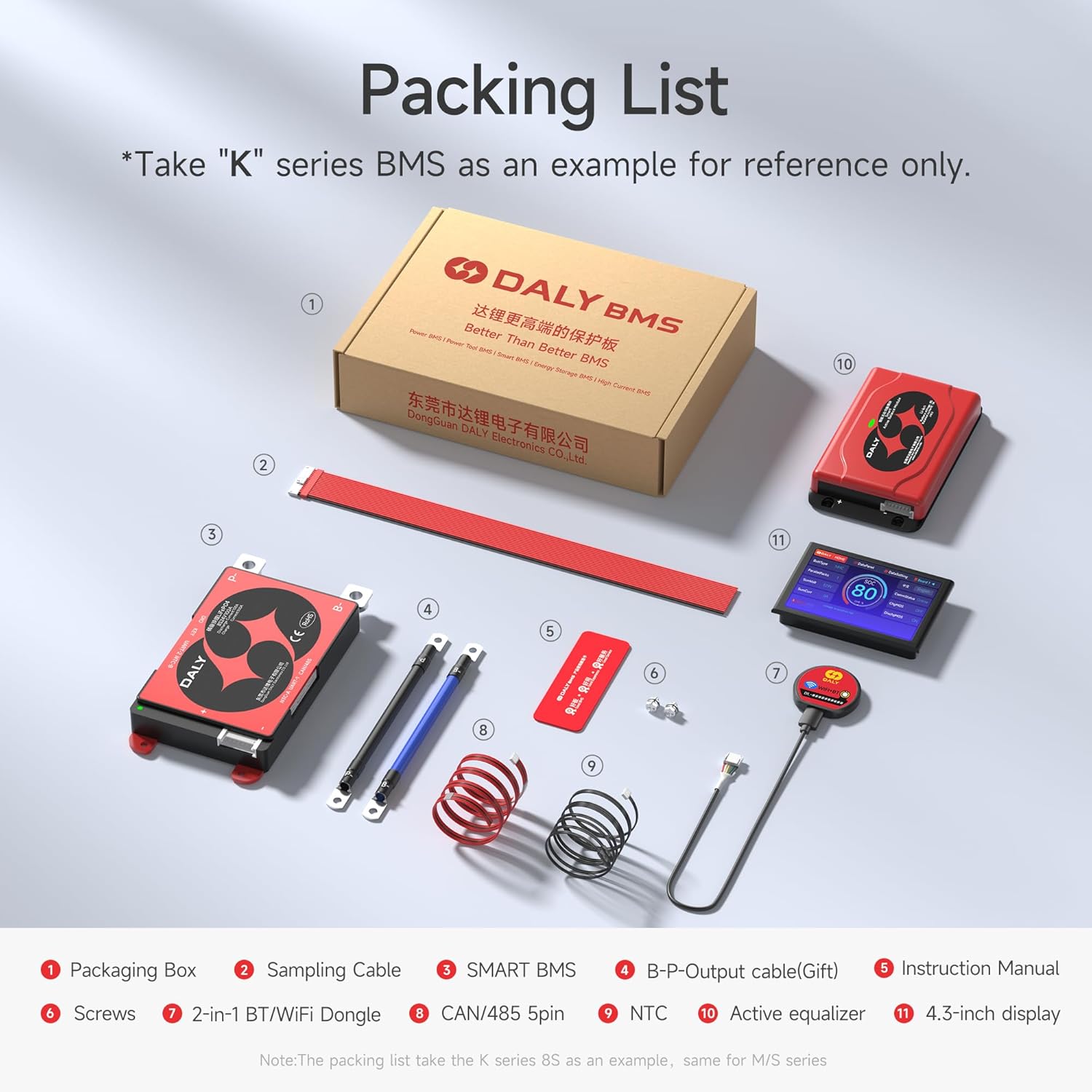 Daly BMS 24V 200A - Smart Balance 8S con Display - immagine 8