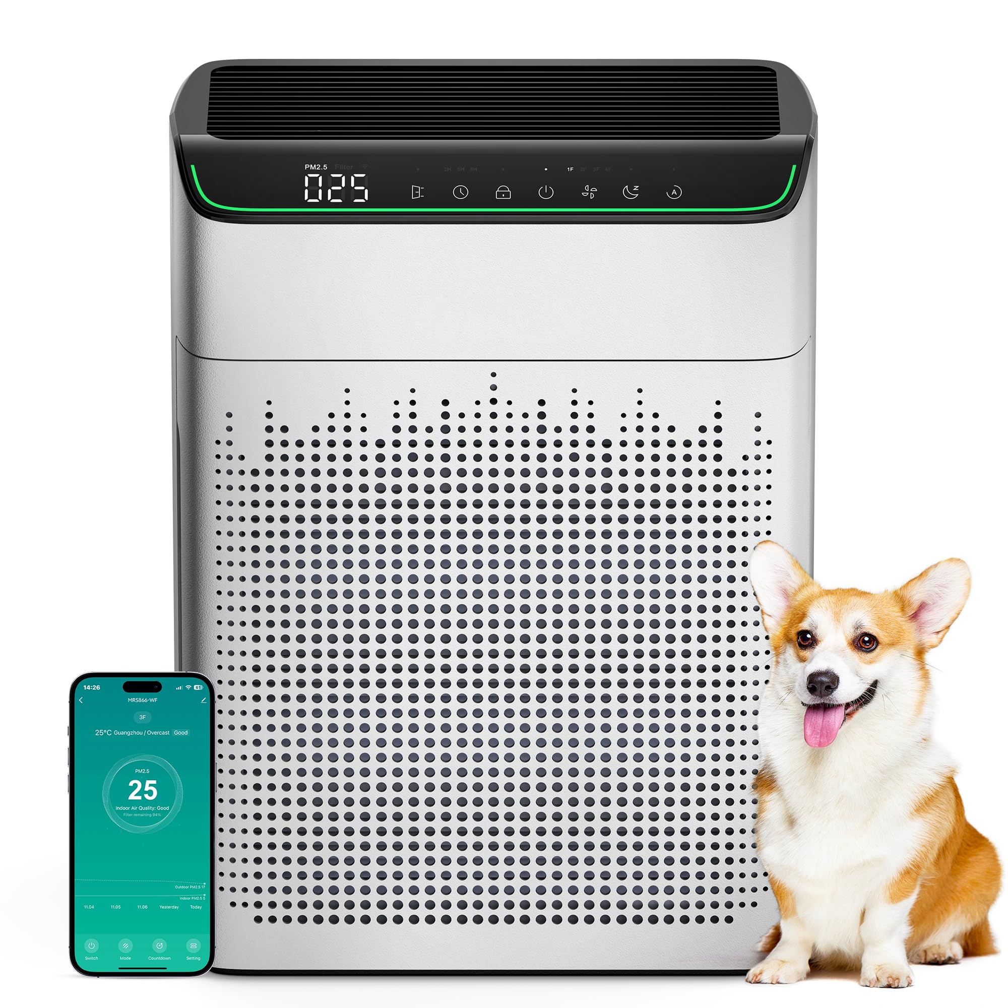 Purificatore d'Aria CADR 433m³/h fino a 90m²