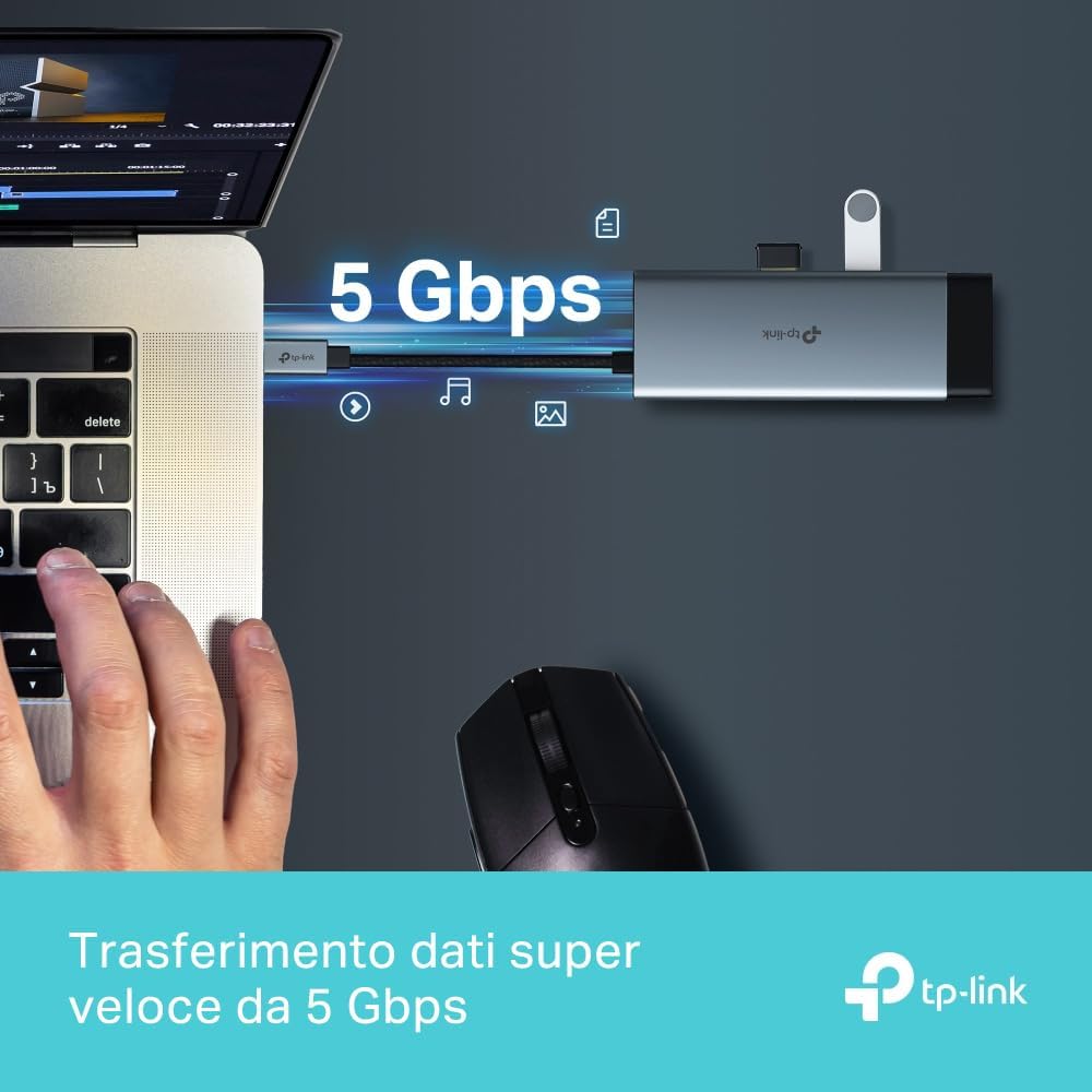 Tp-link UH6120C Hub USB-C 6 in 1 - immagine 9