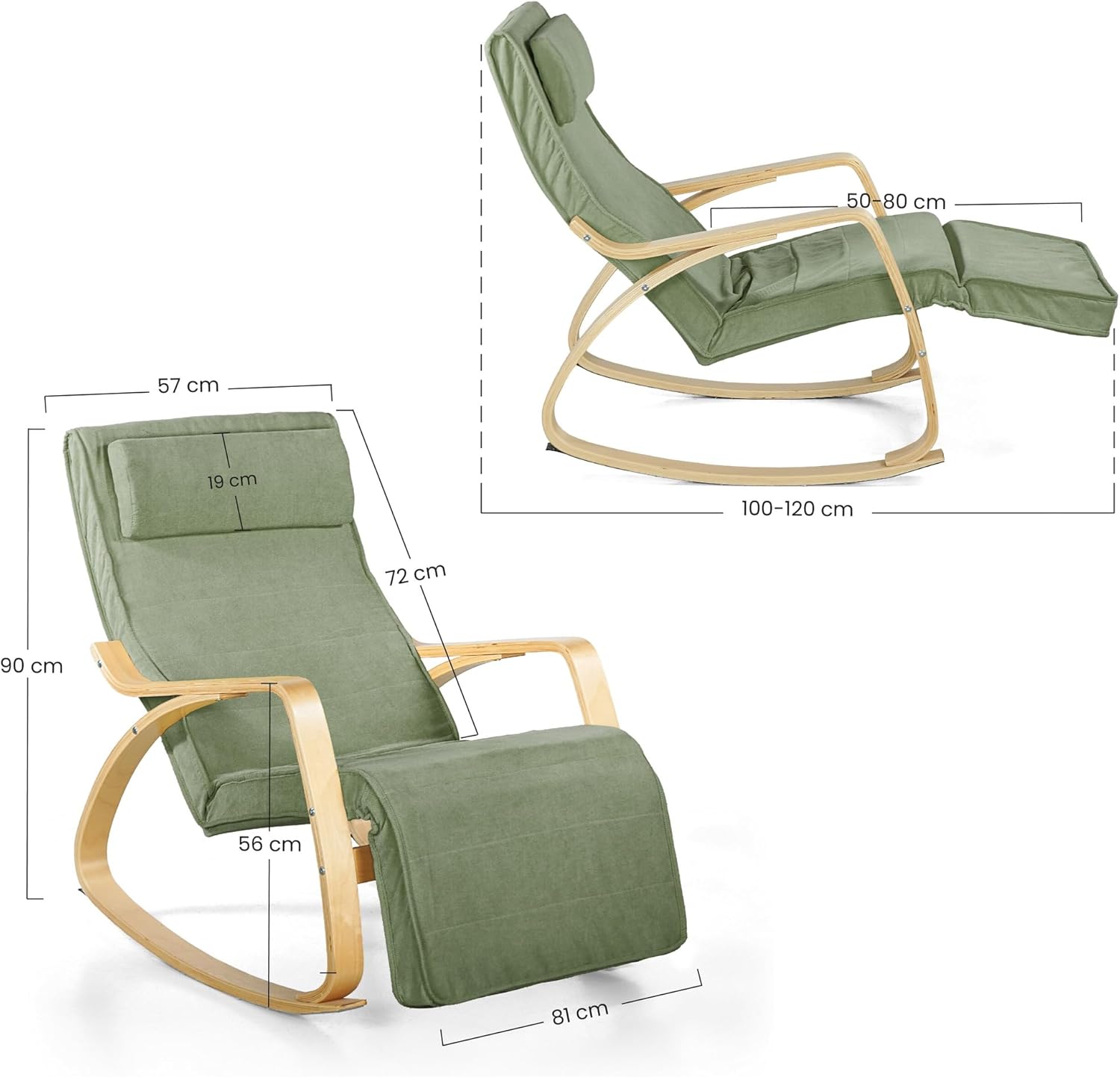 WeHome Sedia a Dondolo Swing Amor con Braccioli - immagine 3