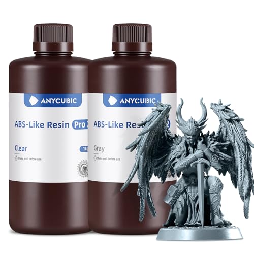Anycubic Resina ABS-Like Pro 2 per Stampante 3D (Grigio+Traslucido)