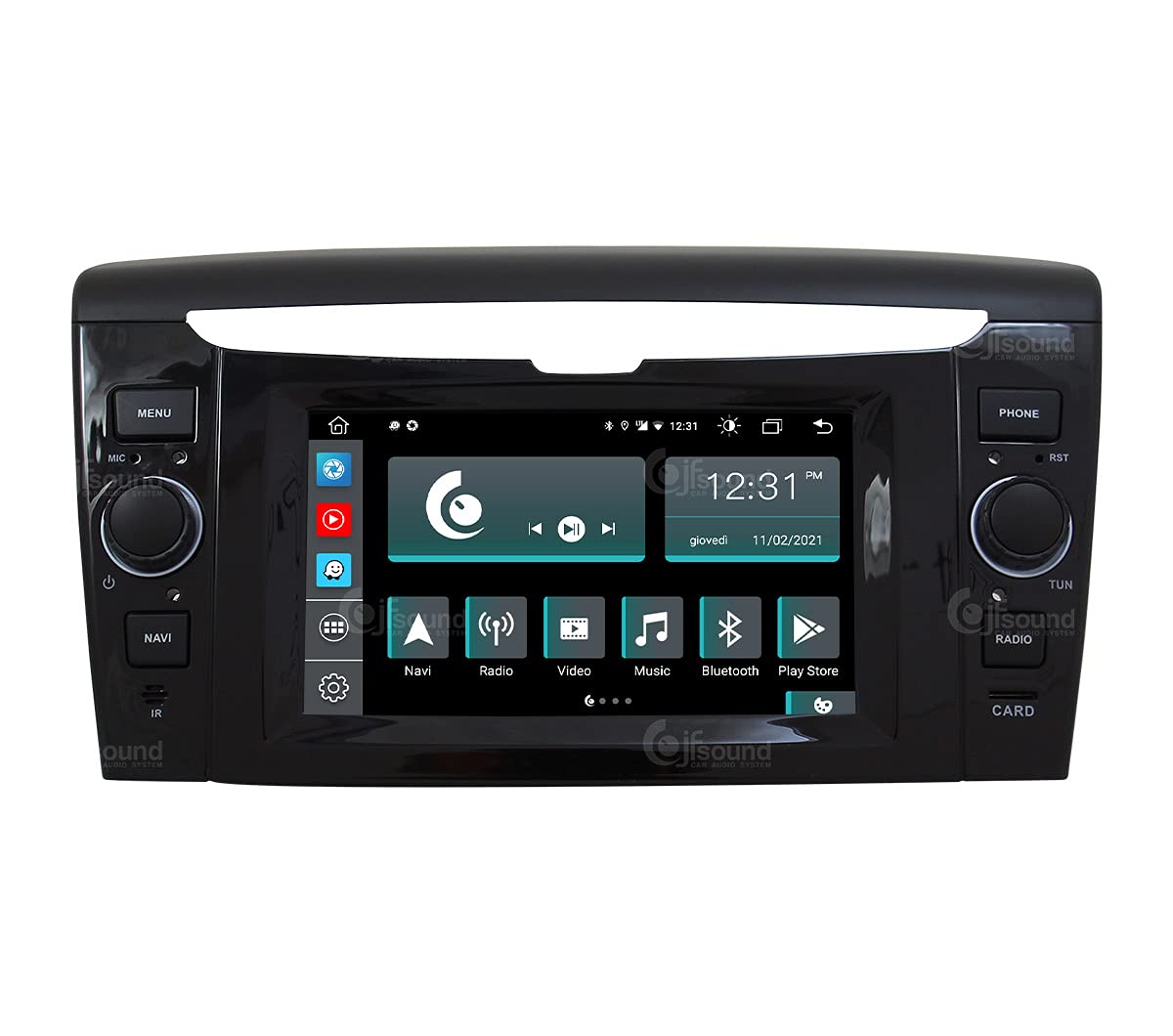 Jf Sound car audio system Autoradio Custom Fit per Lancia Ypsilon (con tecnologia UConnect 5") Android GPS Bluetooth WiFi Dab USB Full HD Touchscreen Display 6,2" processore 8core e comandi vocali
